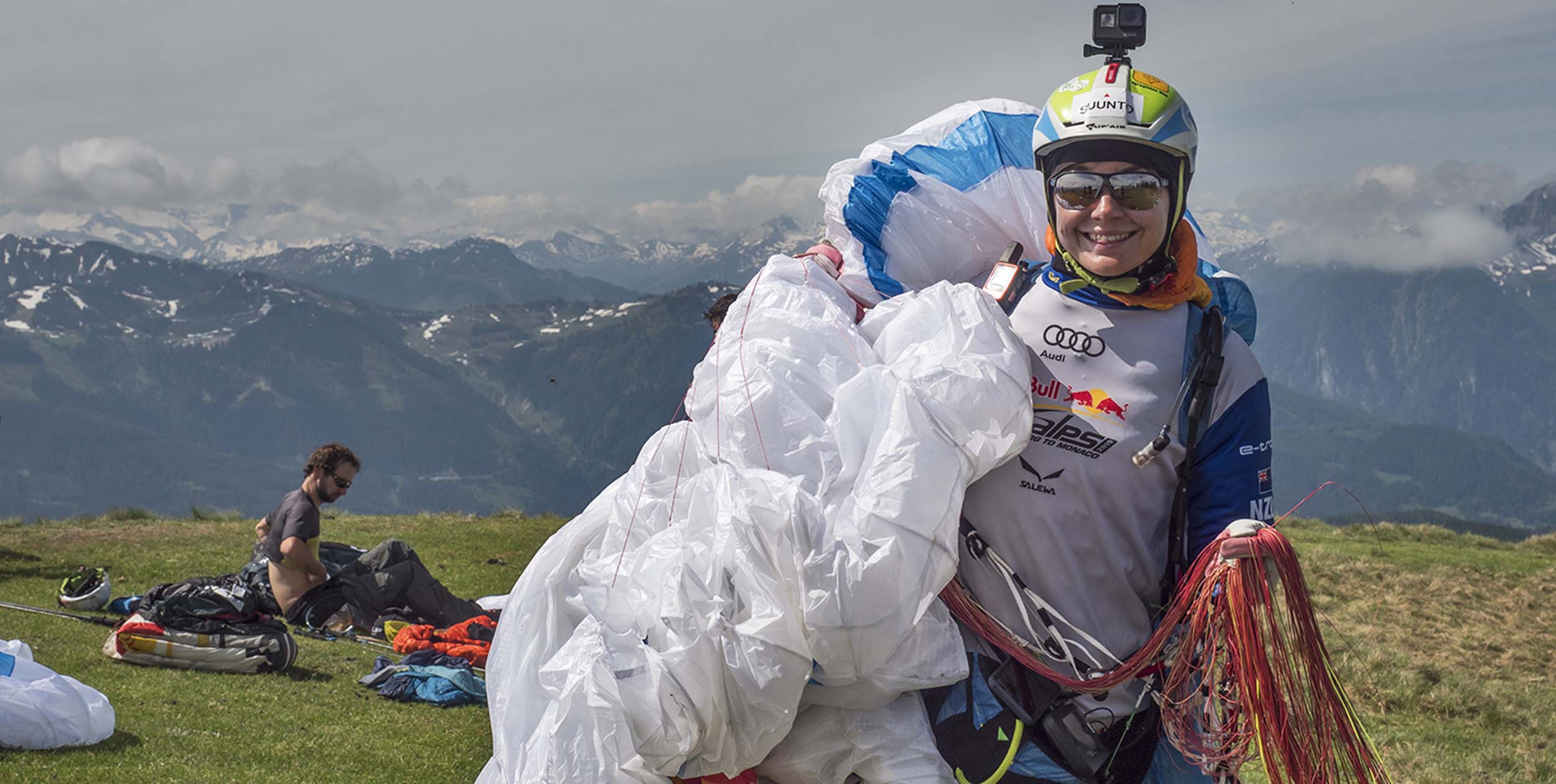 Kinga at Hochgrindeck, Austria on 17 June 2019. Photo: Red Bull X-Alps