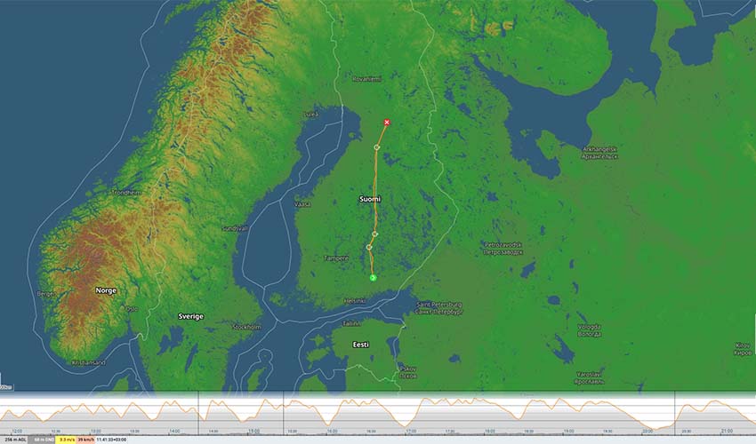 Jouni Makkonen's 500km flight tracklog