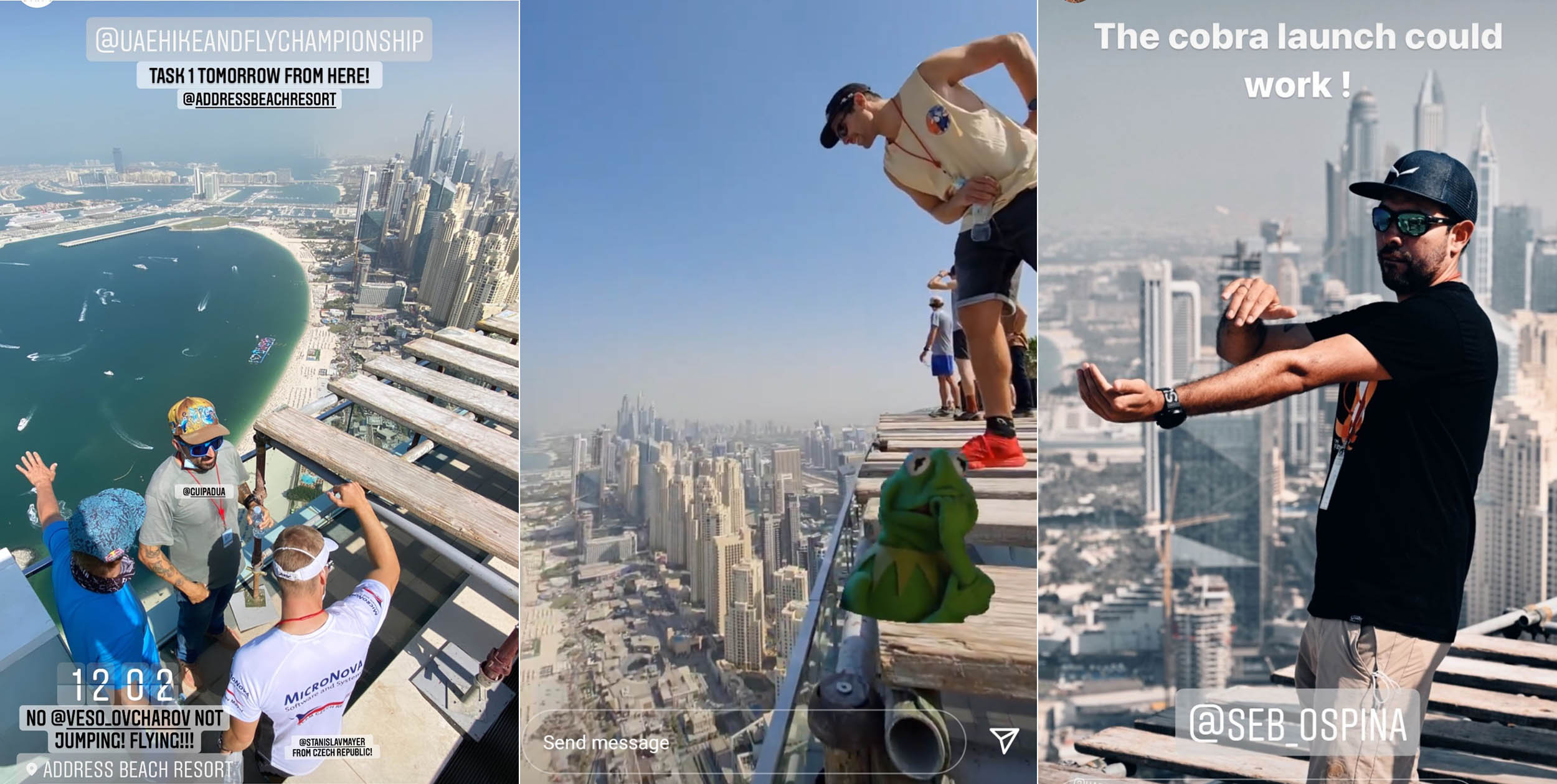 UAE Hike and Fly Championships 2021. Credit: Michael Sigel / Adi Geisegger / Instagram