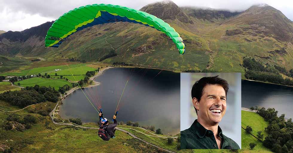 The scenic Lake District, Ozone Rapido 3, and actor Tom Cruise. Photos: Ozone / Wikipedia