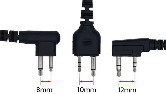 Radio headset connector types