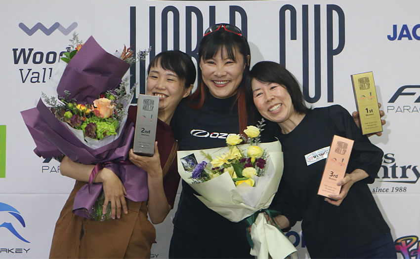 Women's podium of the PWC Asian Tour 2022 in South Korea