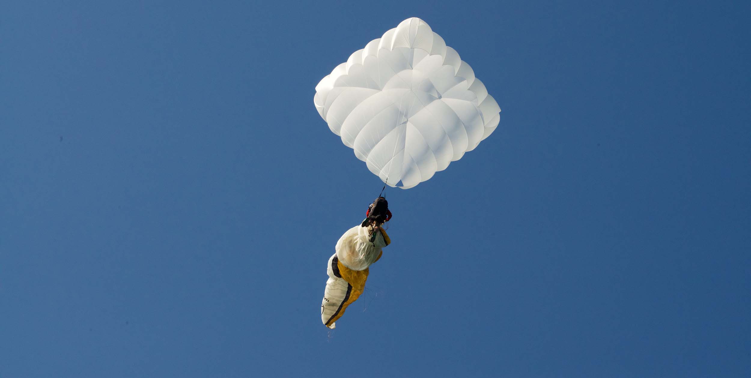 An Angel Square reserve parachute. Photo: Ozone