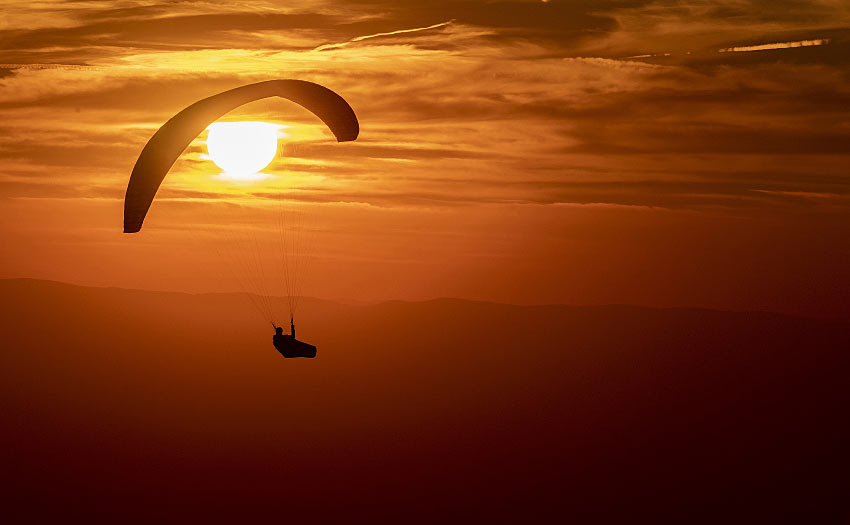 Sunset flying