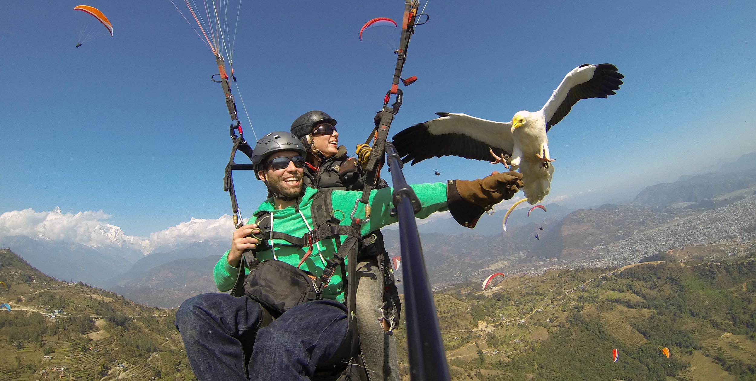 Parahawking in Nepal with Jess Love