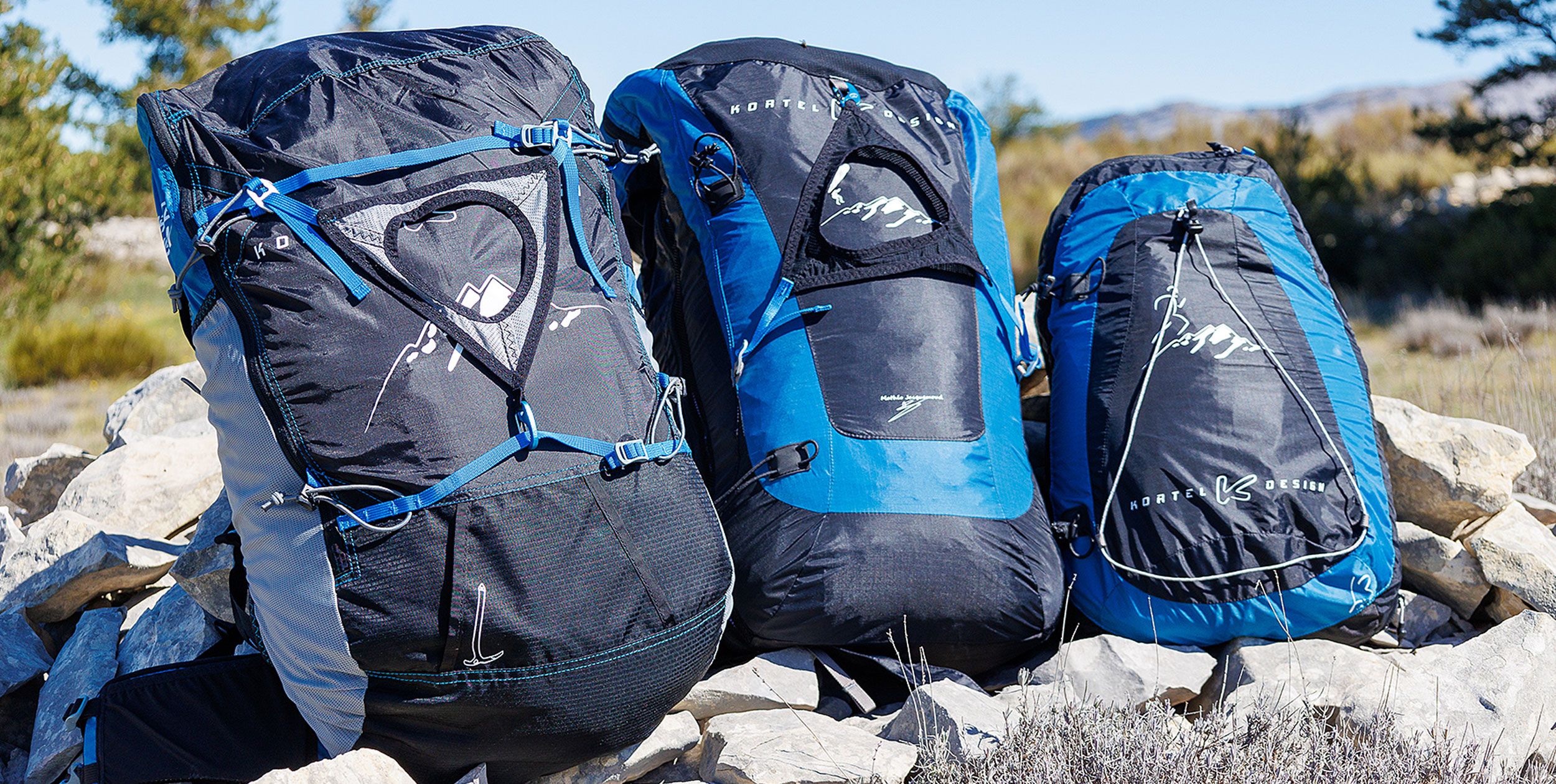 Kortel's lightweight hike-and-fly rucksacks