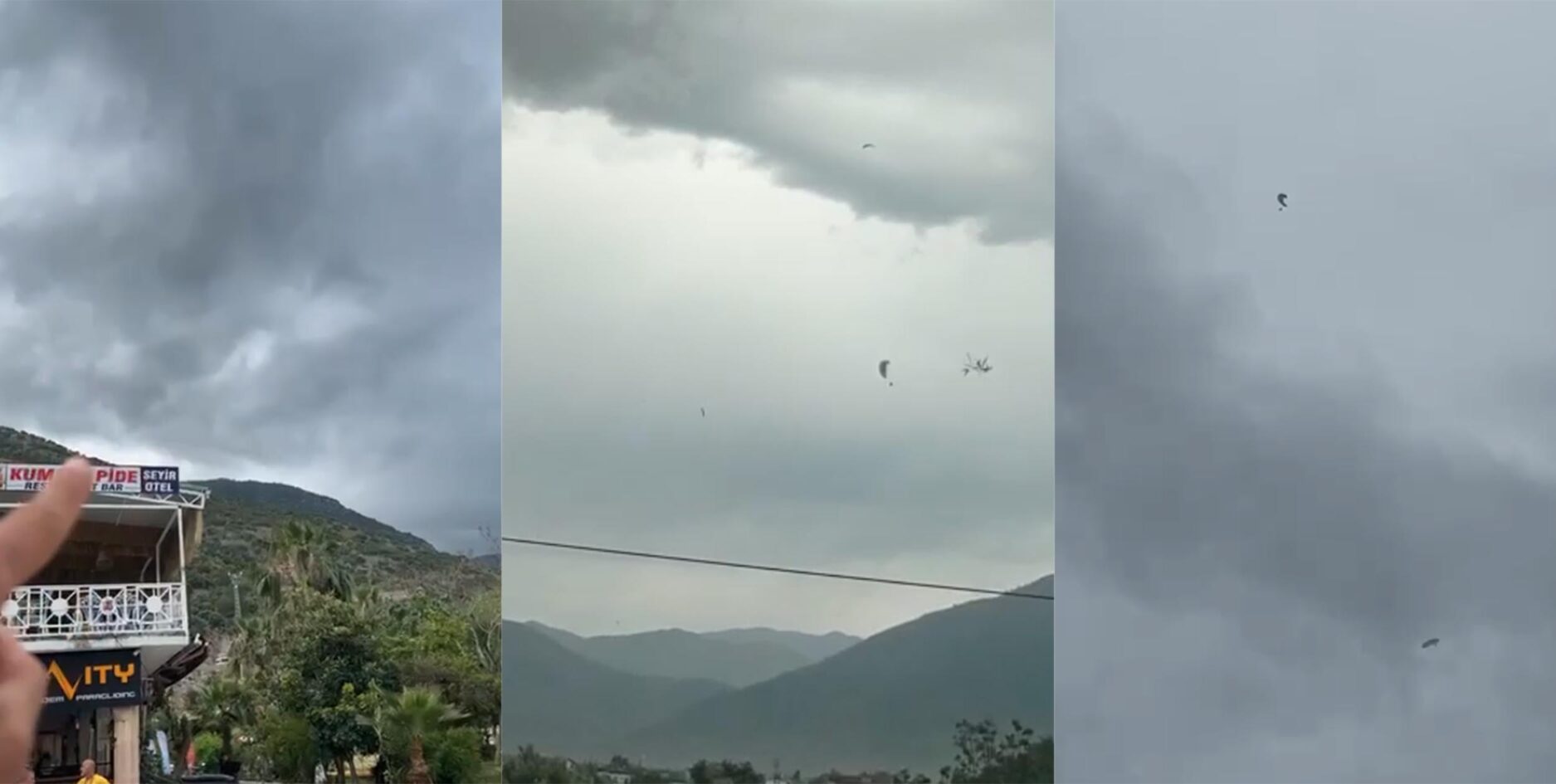 A storm in Oludeniz hit paraglider pilots on 4 May 2023