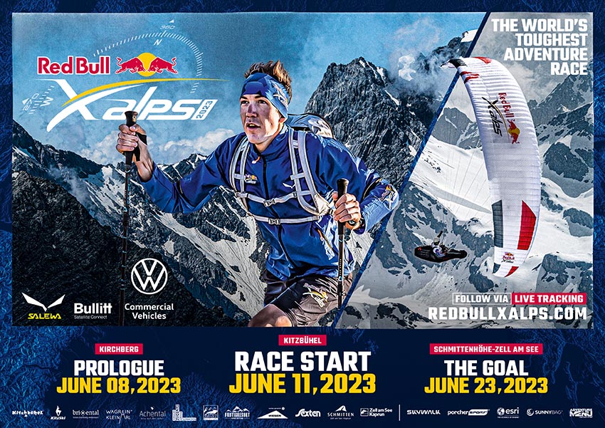 Tommy Friedrich on the official poster for the Red Bull X-Alps