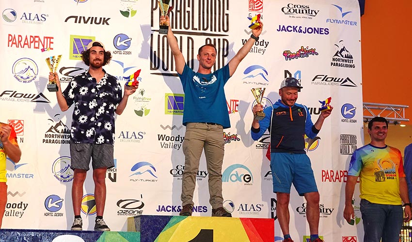 Overall podium Andrei Gaia, Nicolas Dinh and Ivan Centa. Photo: PWCA