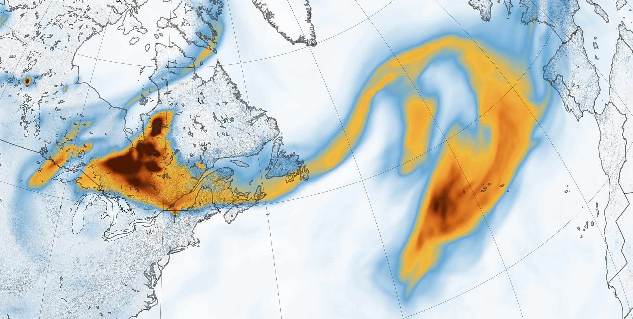 Smoke from Canadian wildfires reached Europe