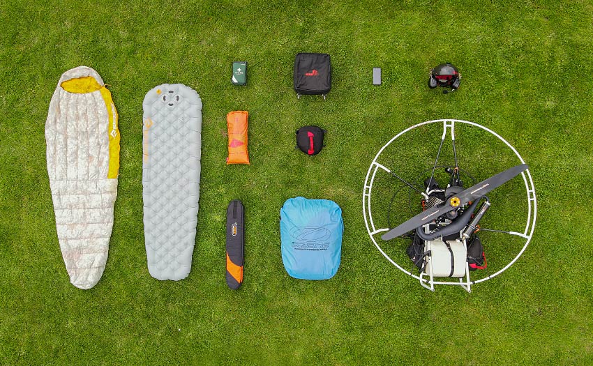 Paramotor camping kit