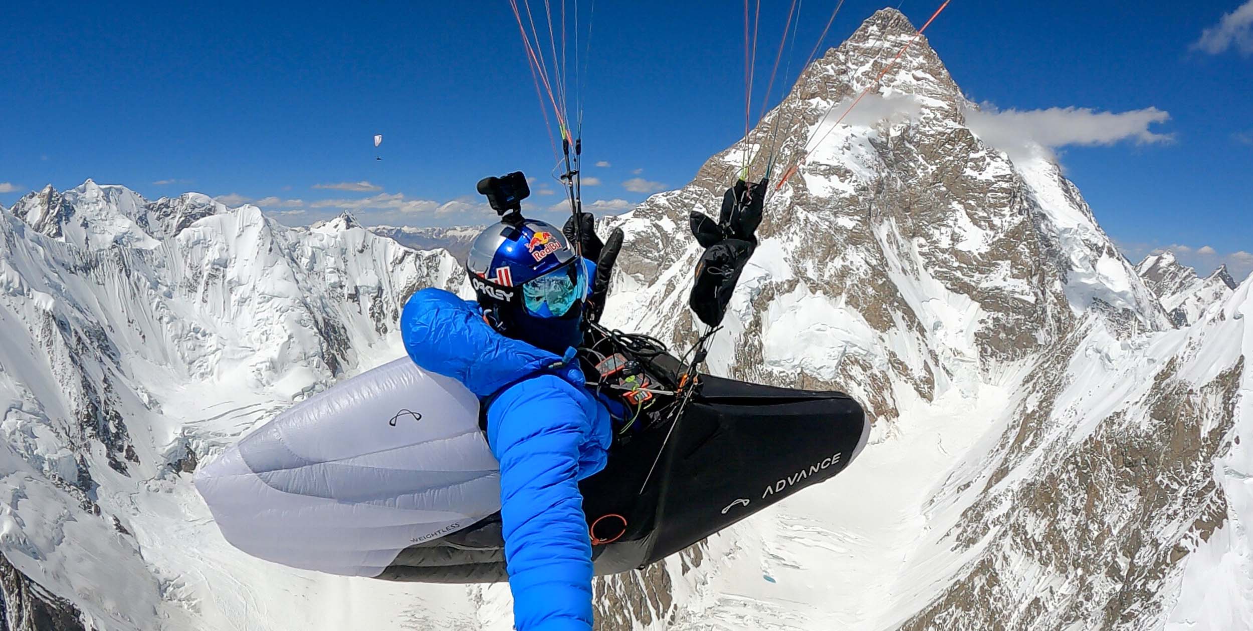 Tom de Dorlodot in front on K2, the world's second highest mountain. Photo: Tom de Dorlodot