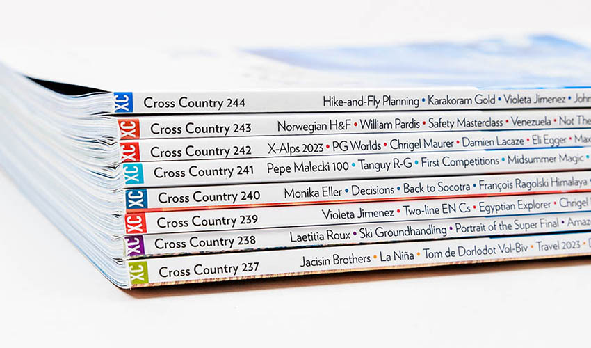 Stack of eight Cross Country Magazines