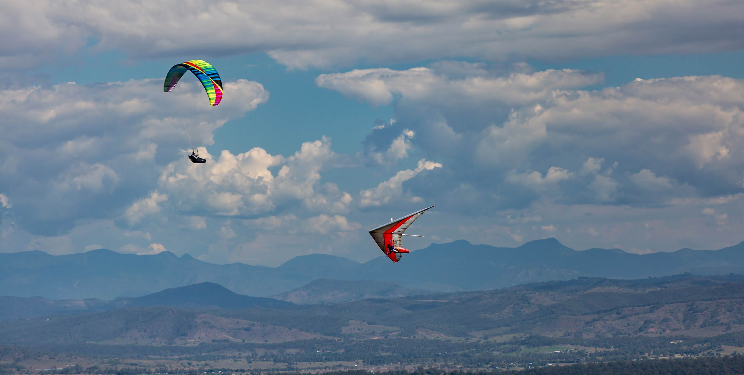 Flying from Mount Tamborine