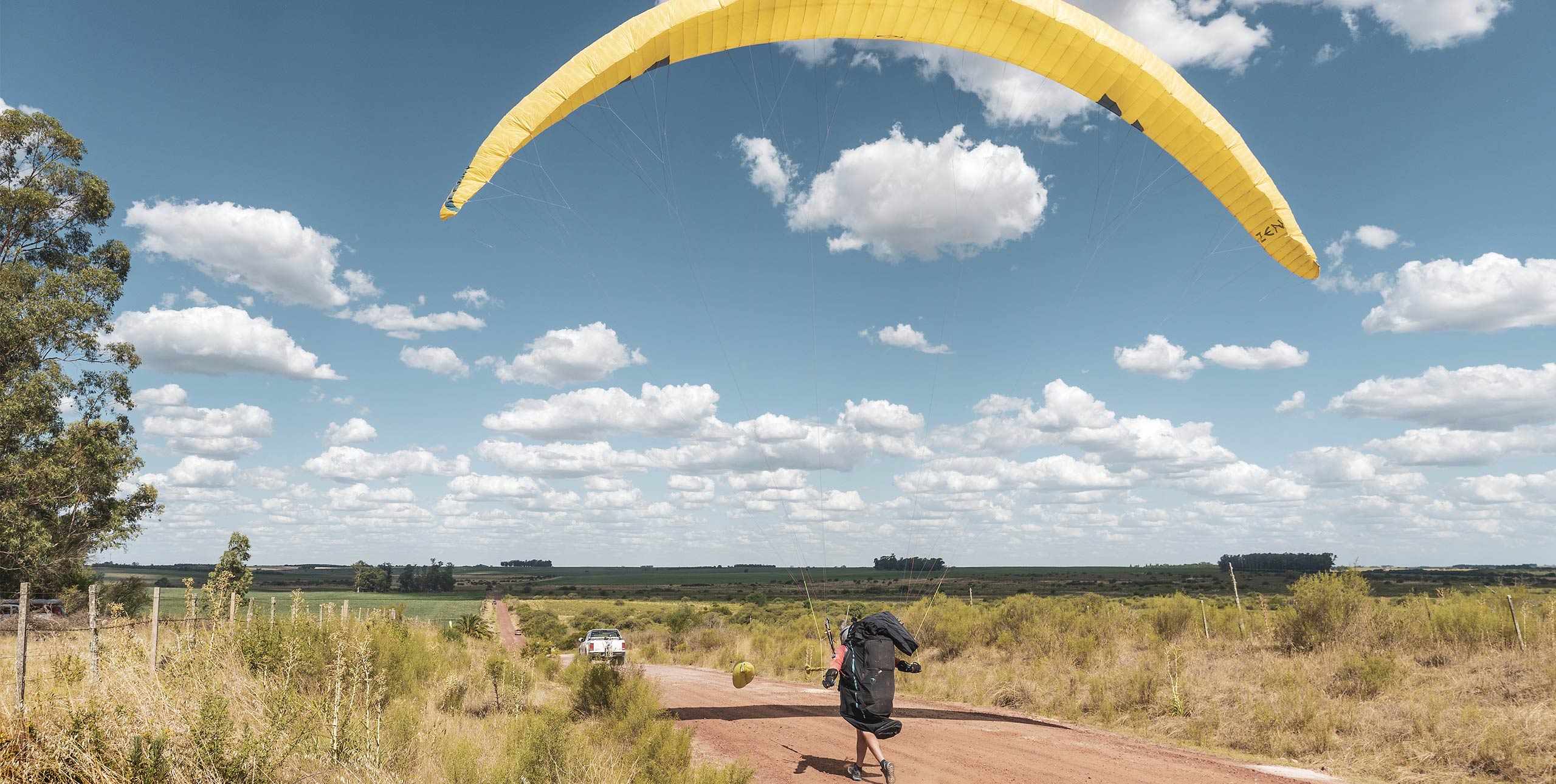 launching from dirt road