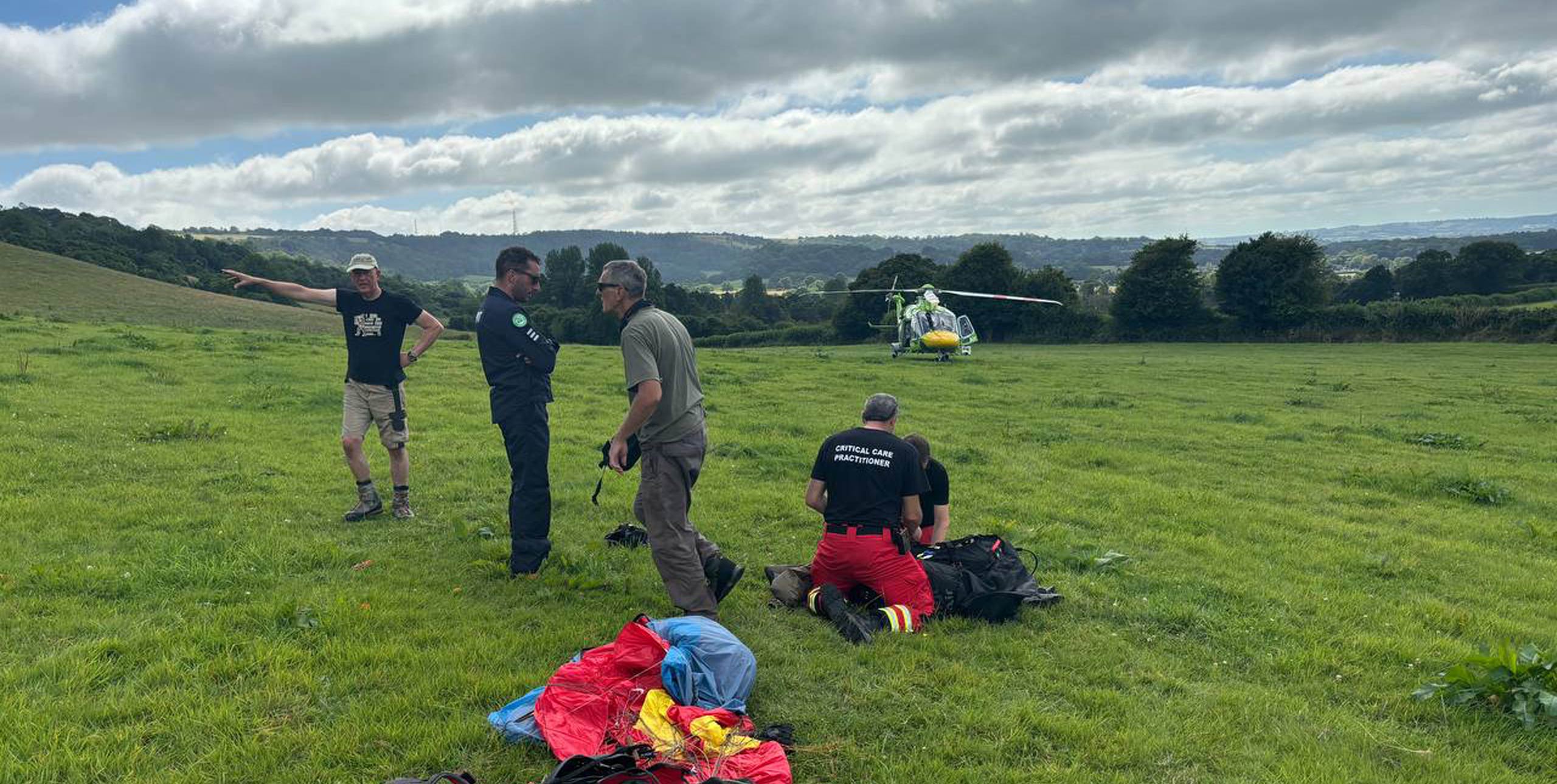 Paragliding incident Bell Hill UK