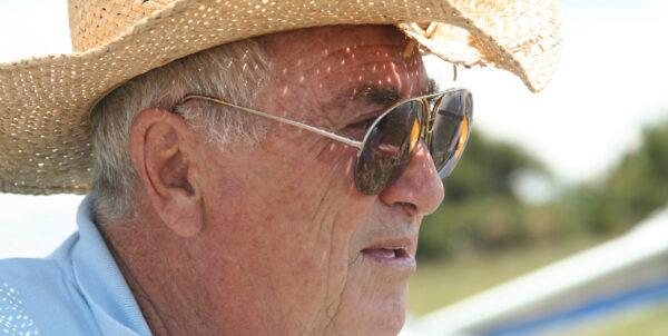 Bill Moyes, hang gliding pioneer, at the Hang Gliding World Championships in Laragne, France in 2009. Photo: James Pagram