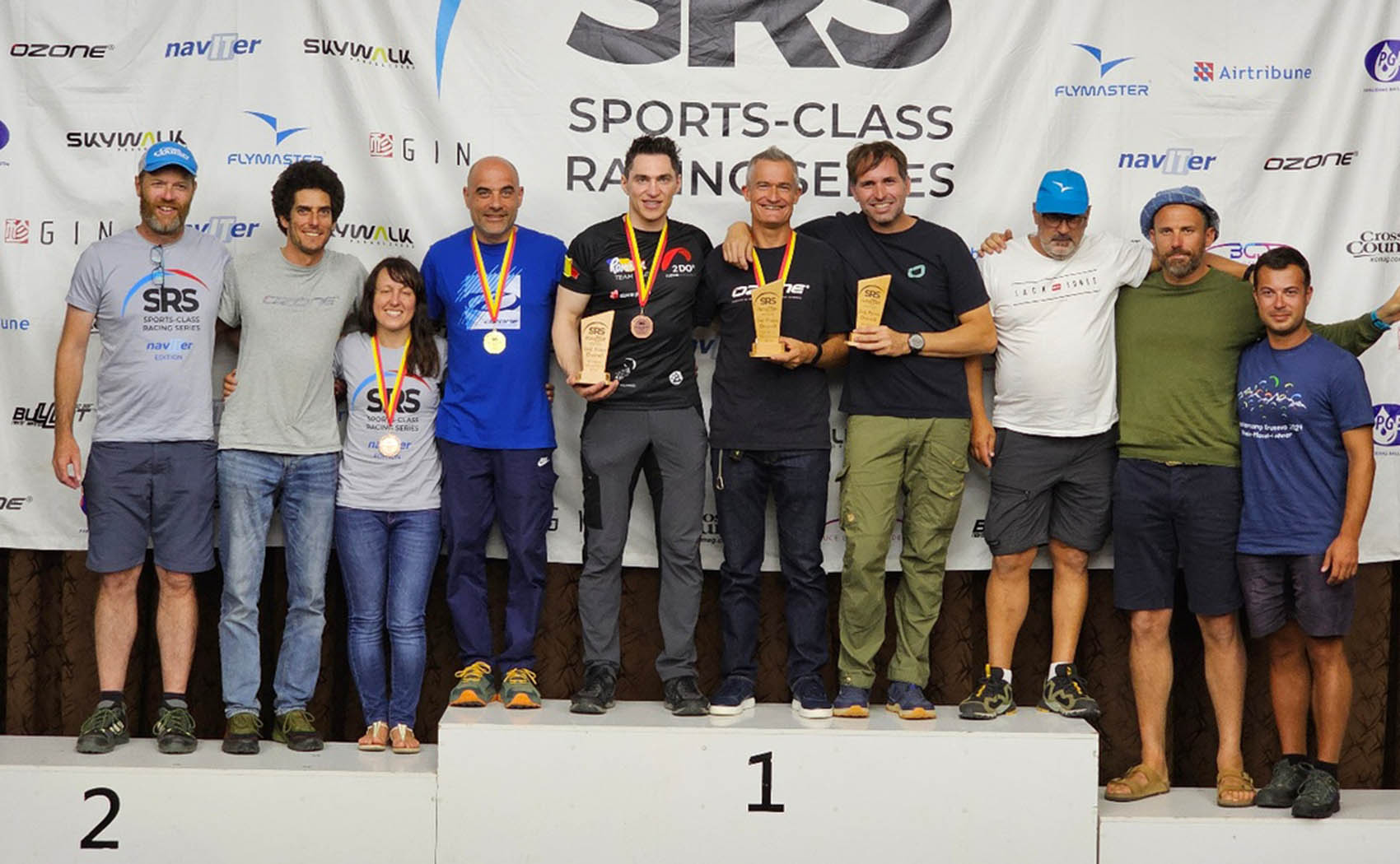Overall podium at the SRS Krushevo in North Macedonia, August 2024. Photo: SRS