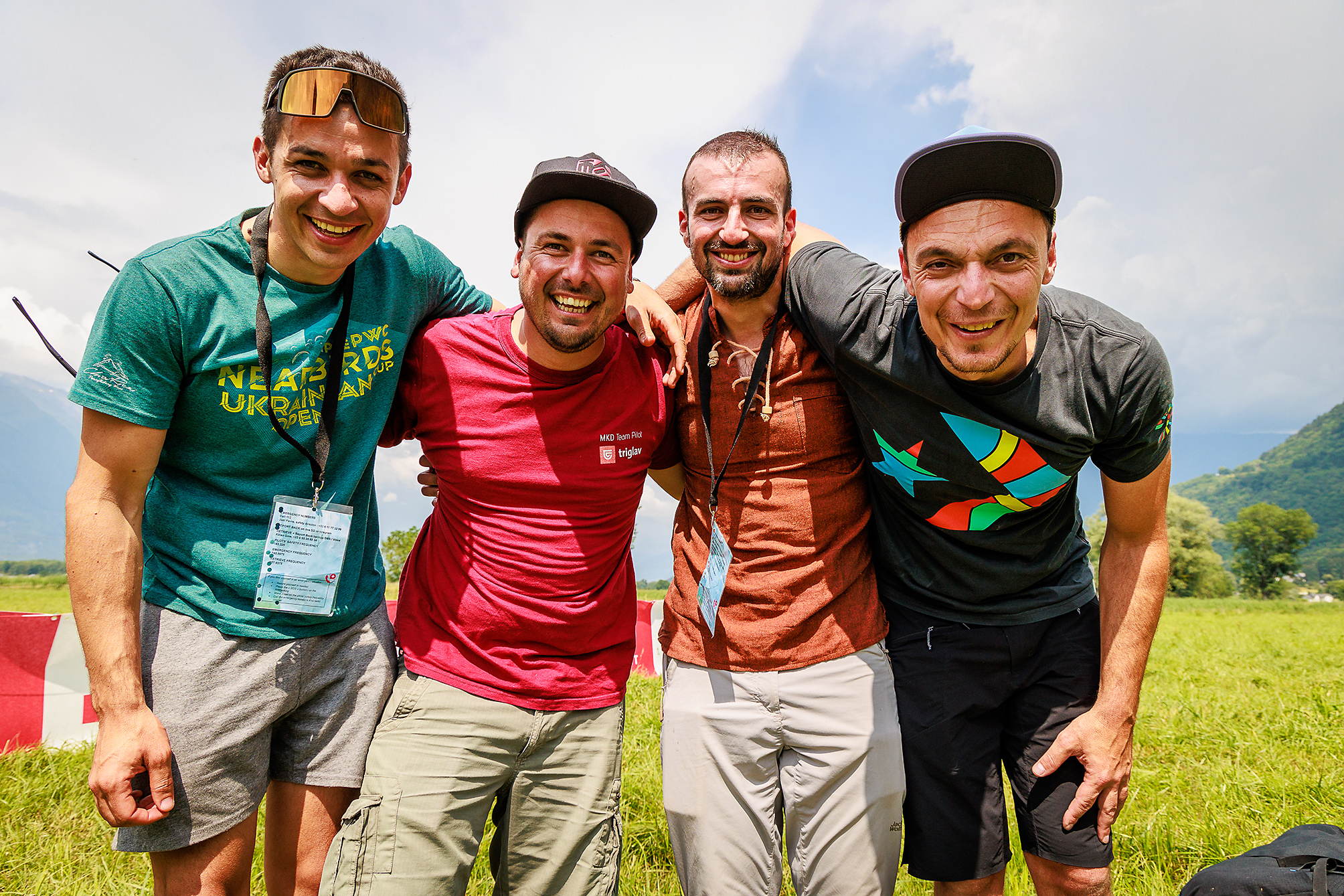 Martin Jovanski, second left, with his teammates in France last year Photo: Marcus King