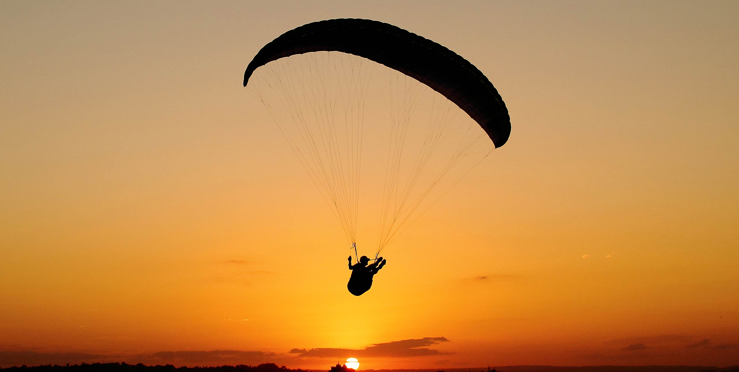 Sunset flying in Australia