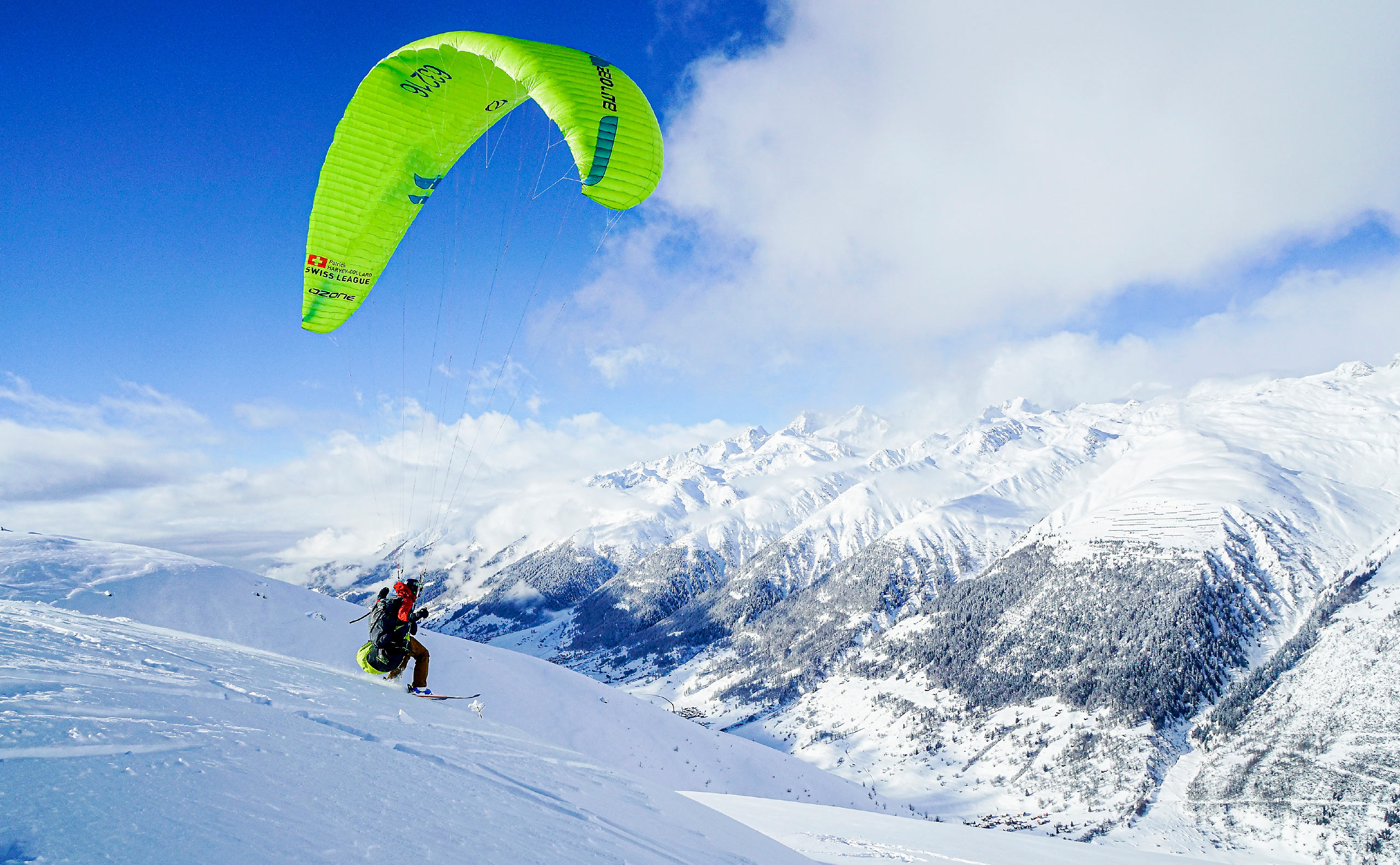 Patrick Harvey-Collard launches during the Winter Eigertour 2025