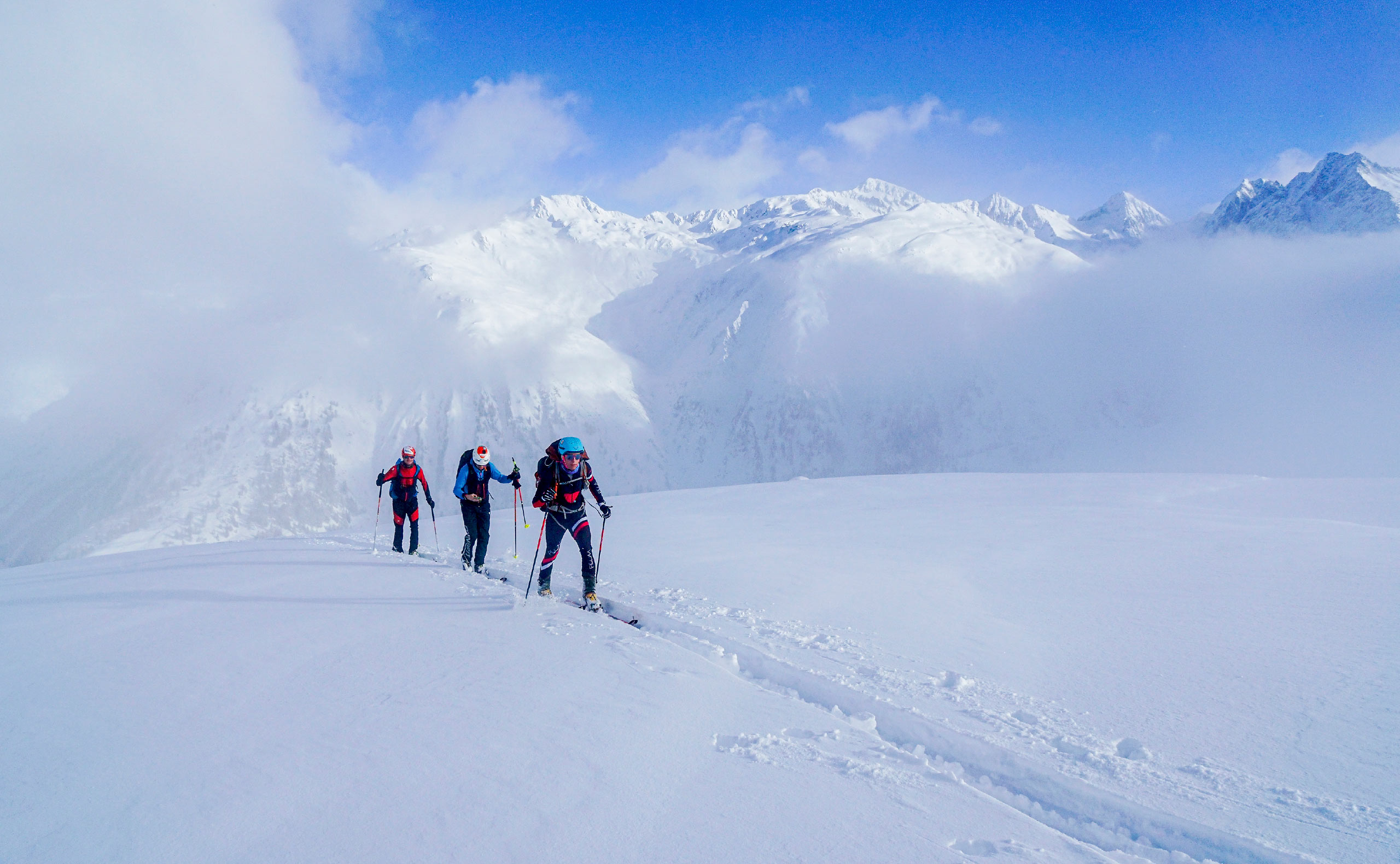 Skimo up during the Winter Eigertour