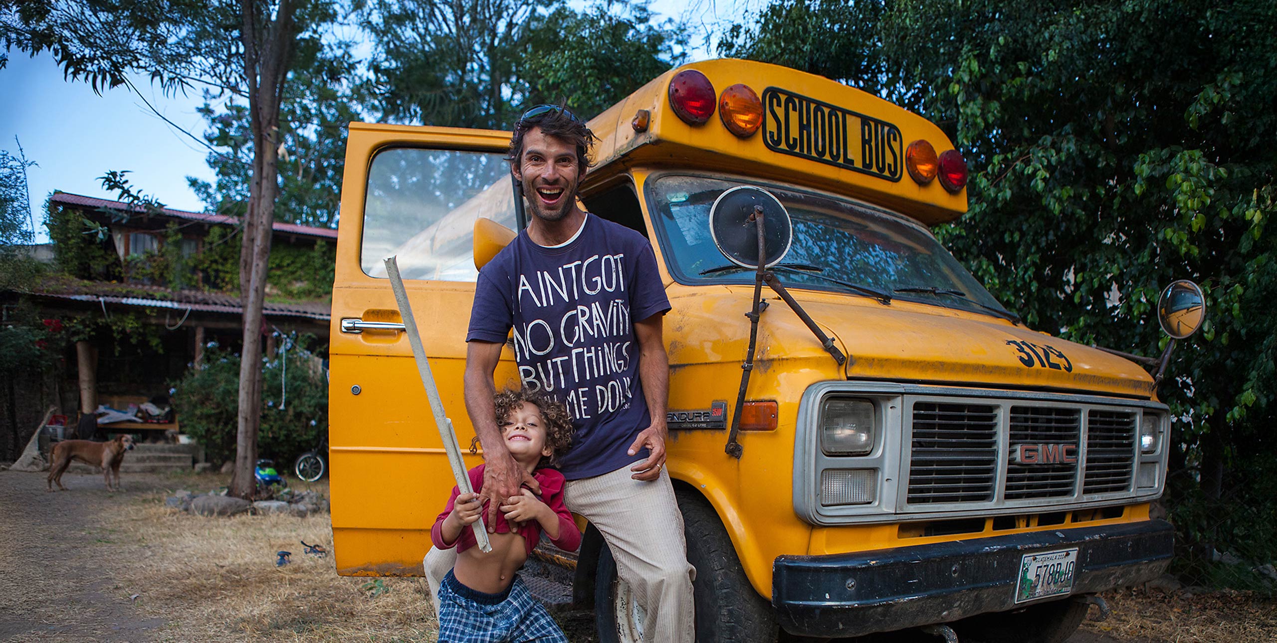 Always learning. Christian and son Liam Photo: Jorge Atramiz