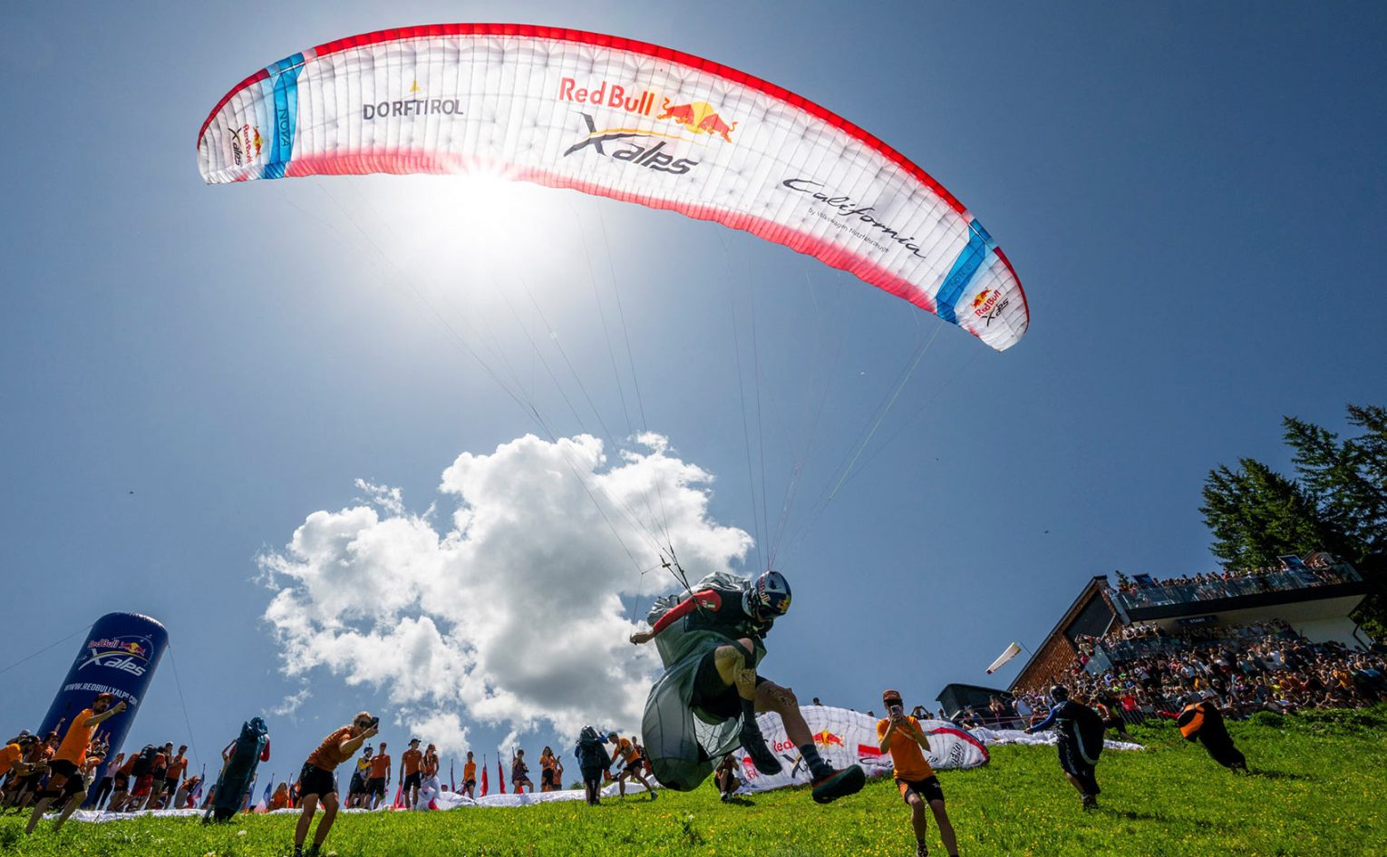 Aaron Durogati launches at the X-Alps 2025. Photo: Red Bull Content Pool