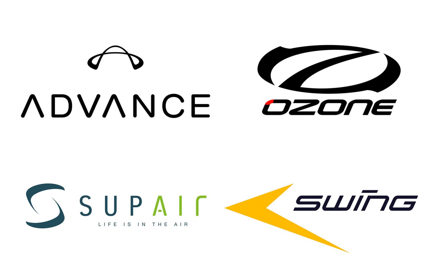 Cross Country Prize Draw Winter 2025 supporter logos – Advance, Ozone, Supair and Swing