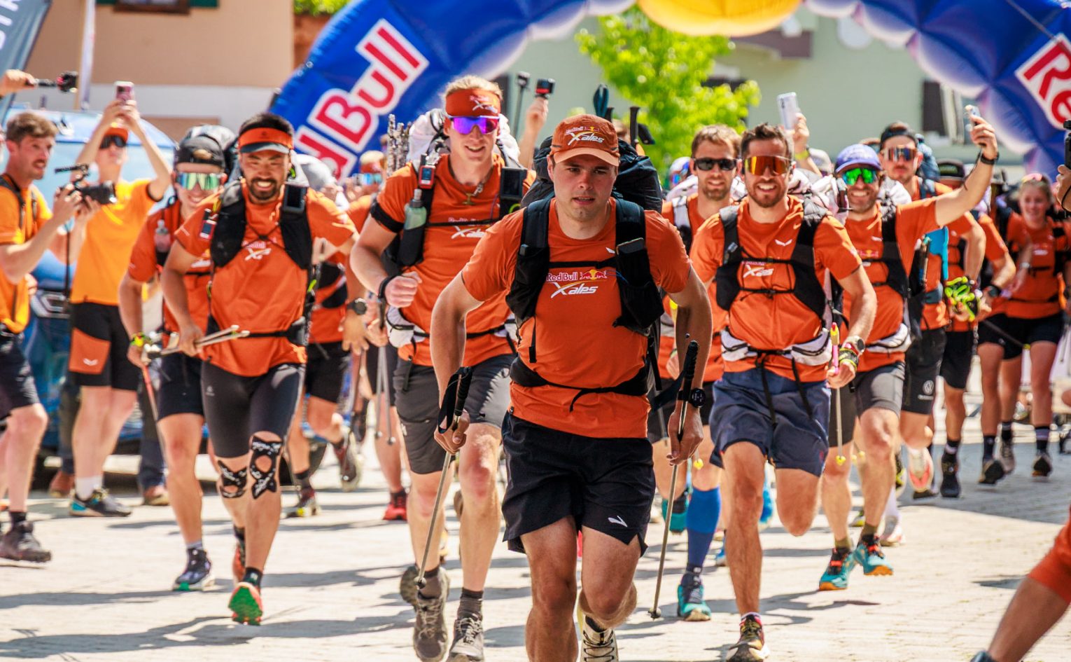The start of the Red Bull X-Alps Prologue in Kitzbuhel. Photo: Marcus King