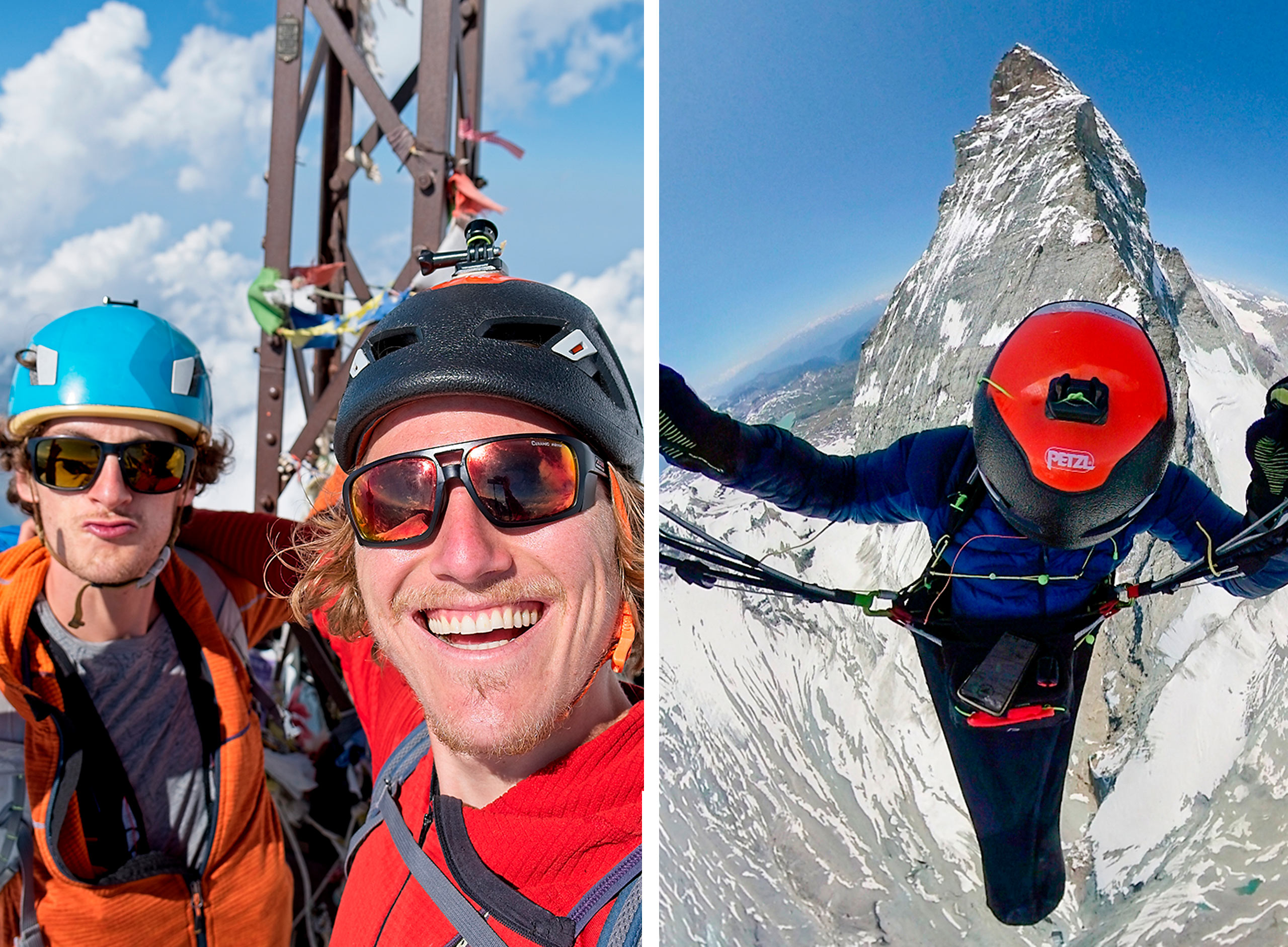 Monte Viso and Matterhorn
