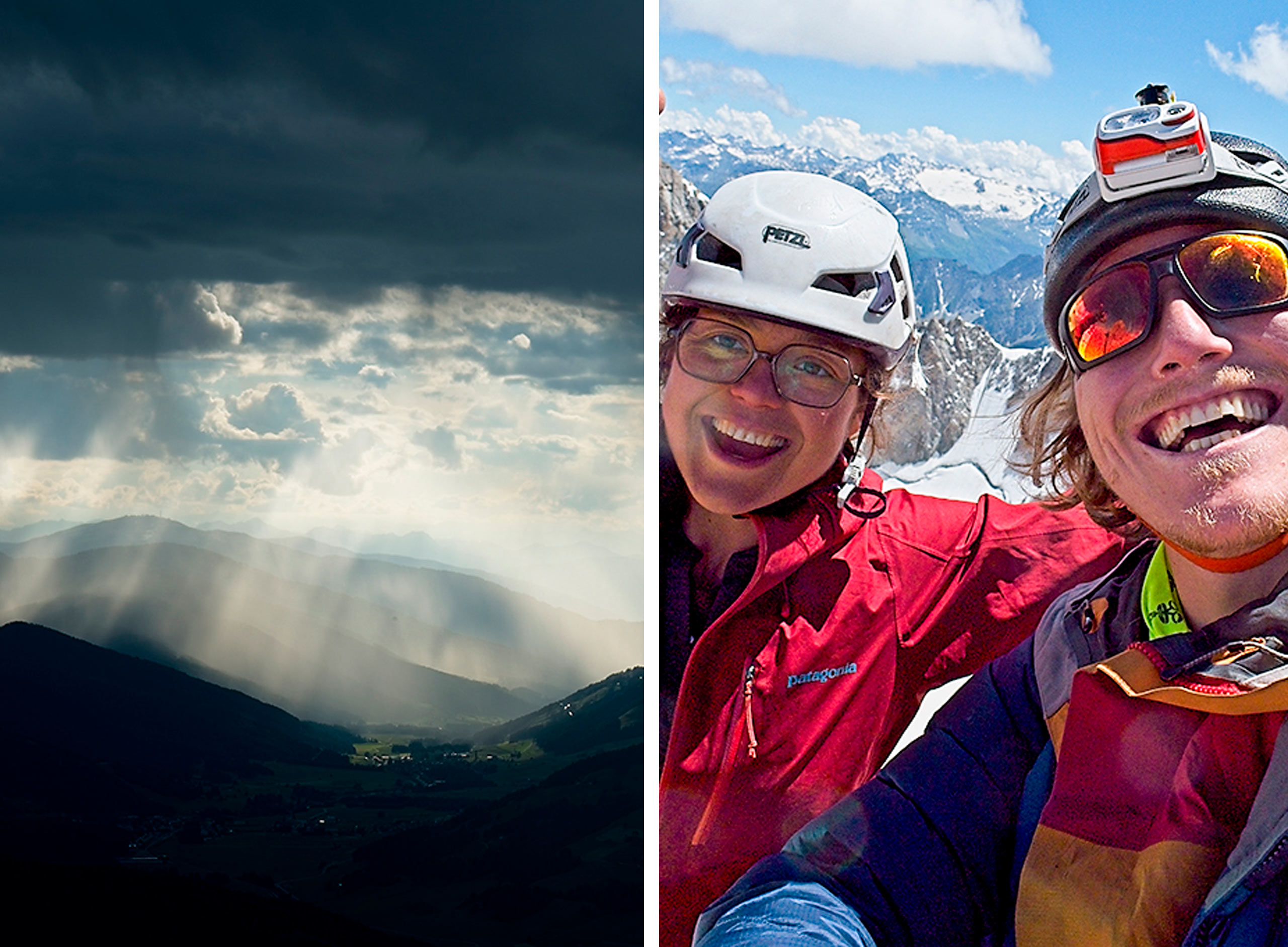 Lolotte and Guillaume on top of Grand Capucin
