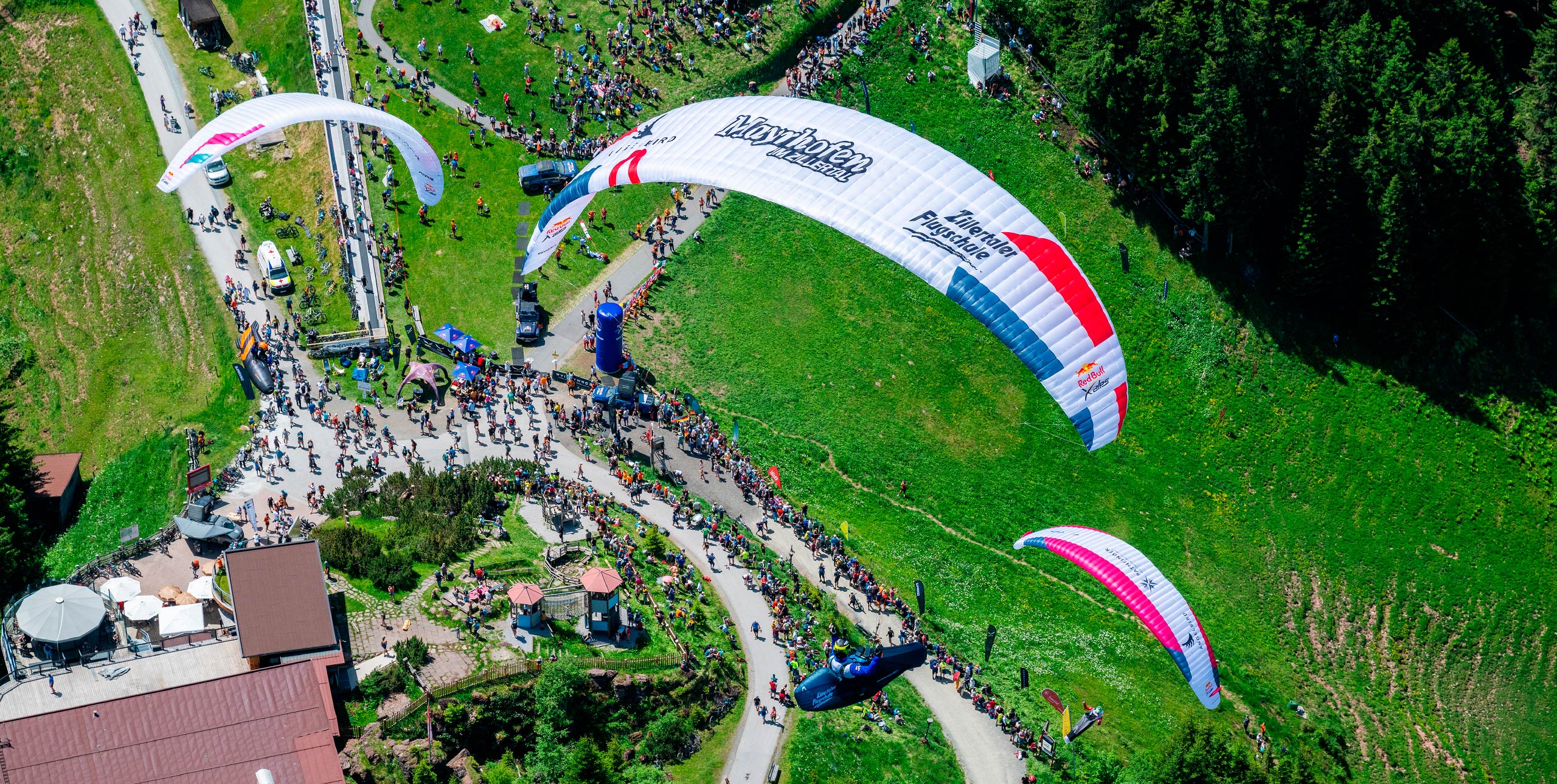 Above the launch on the Hahnenkamm, Kitzbühel, Austria, Sunday 15 June