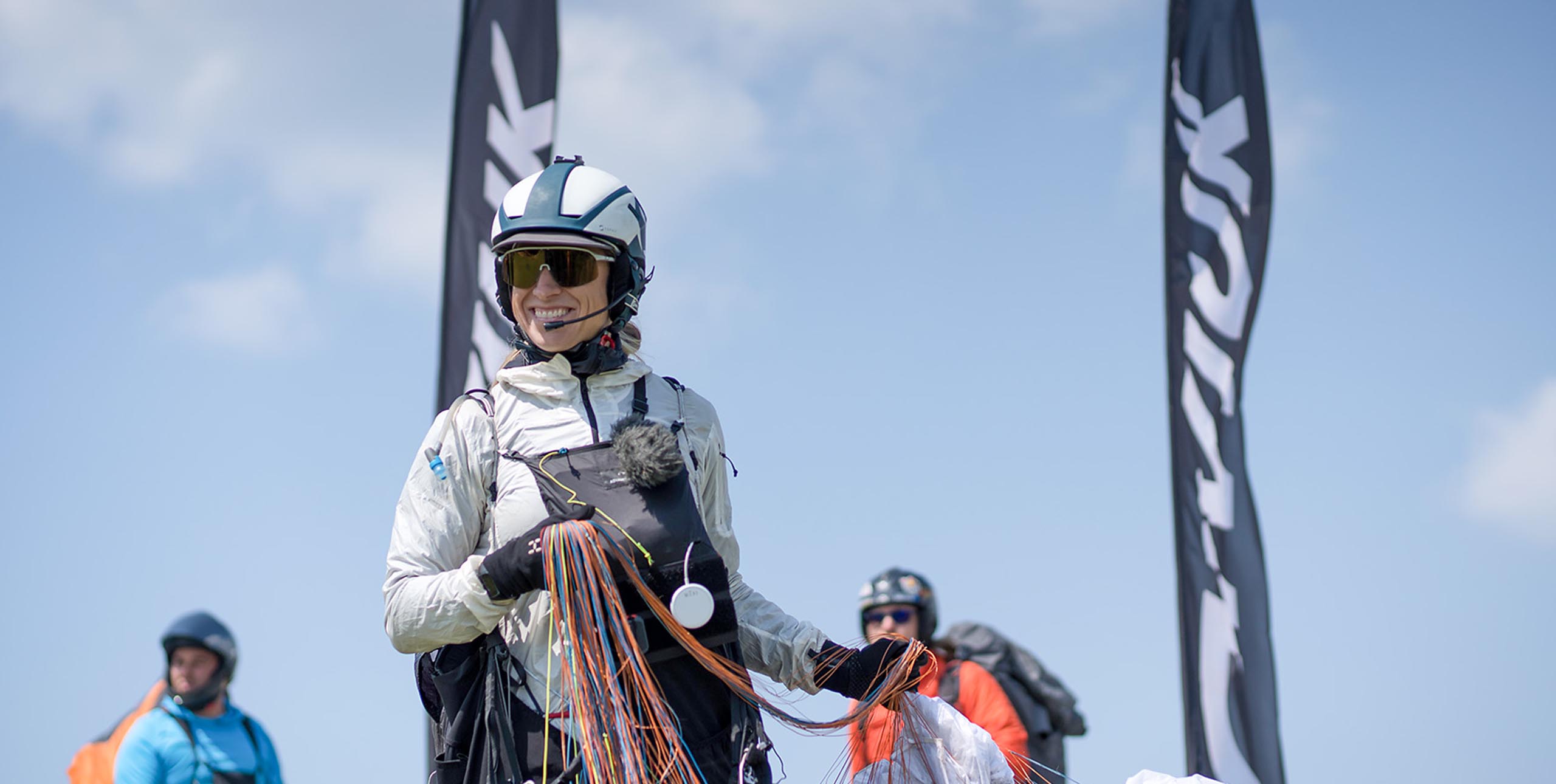 Maria Granberg at the Niviuk Fly Wide Open in Krushevo, 2025. Photograph: Kieran Campbell