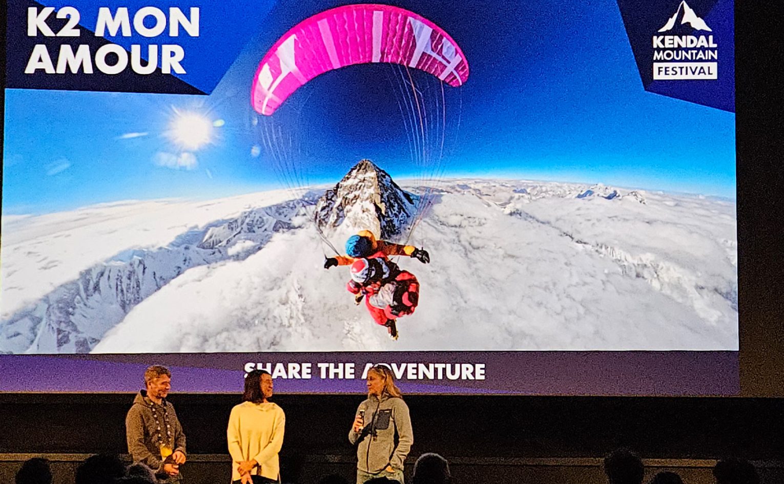 Zeb Roche and Liv Sansov at the screening of their film, K2 Mon Amour