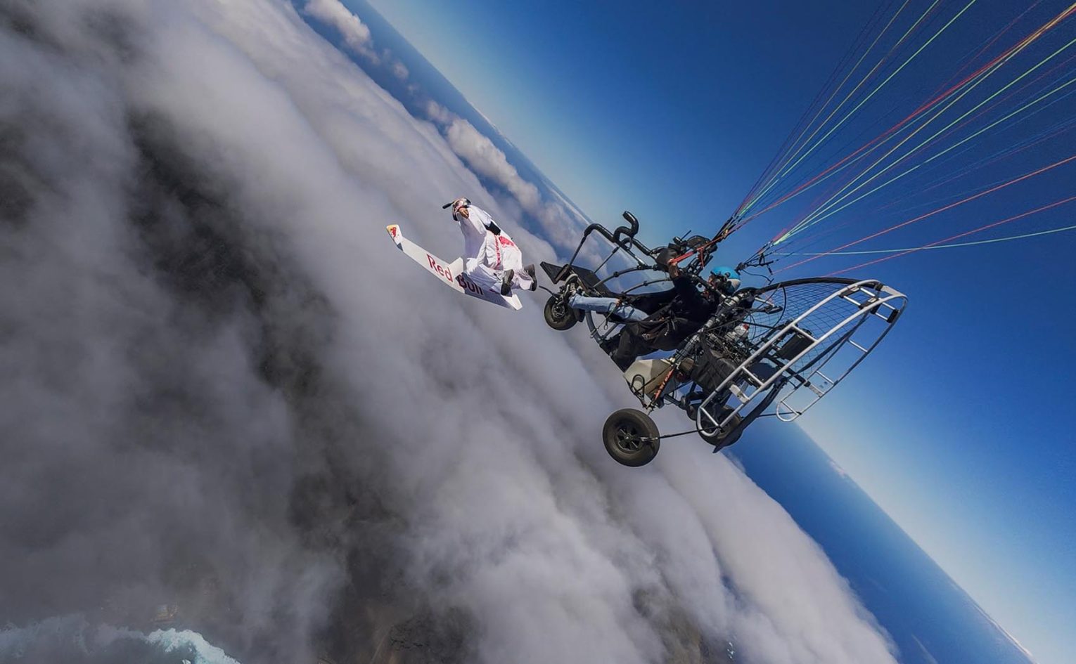 Peter Salzmann seen during the Red Bull Wingsuit Foil Project at El Hierro on September 3, 2025. Photo: Sebastien Marko