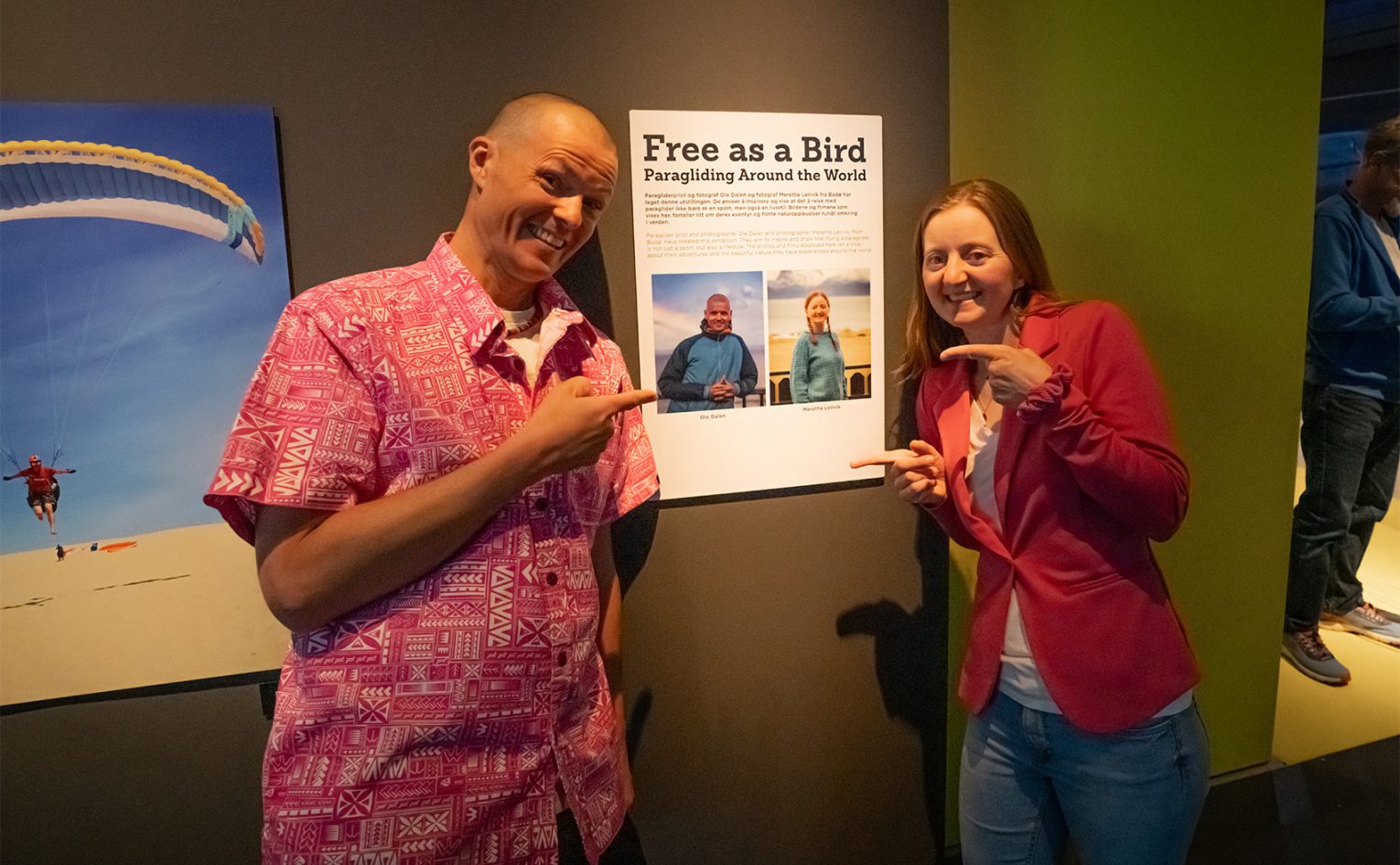 Ole Dalen and Merethe Leirvik exhibit at Norway aviation museum