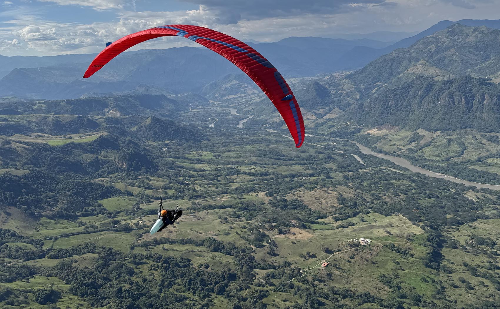 Paragliding in the north Cauca Valley, Colombia. Photo: Seb Ospina