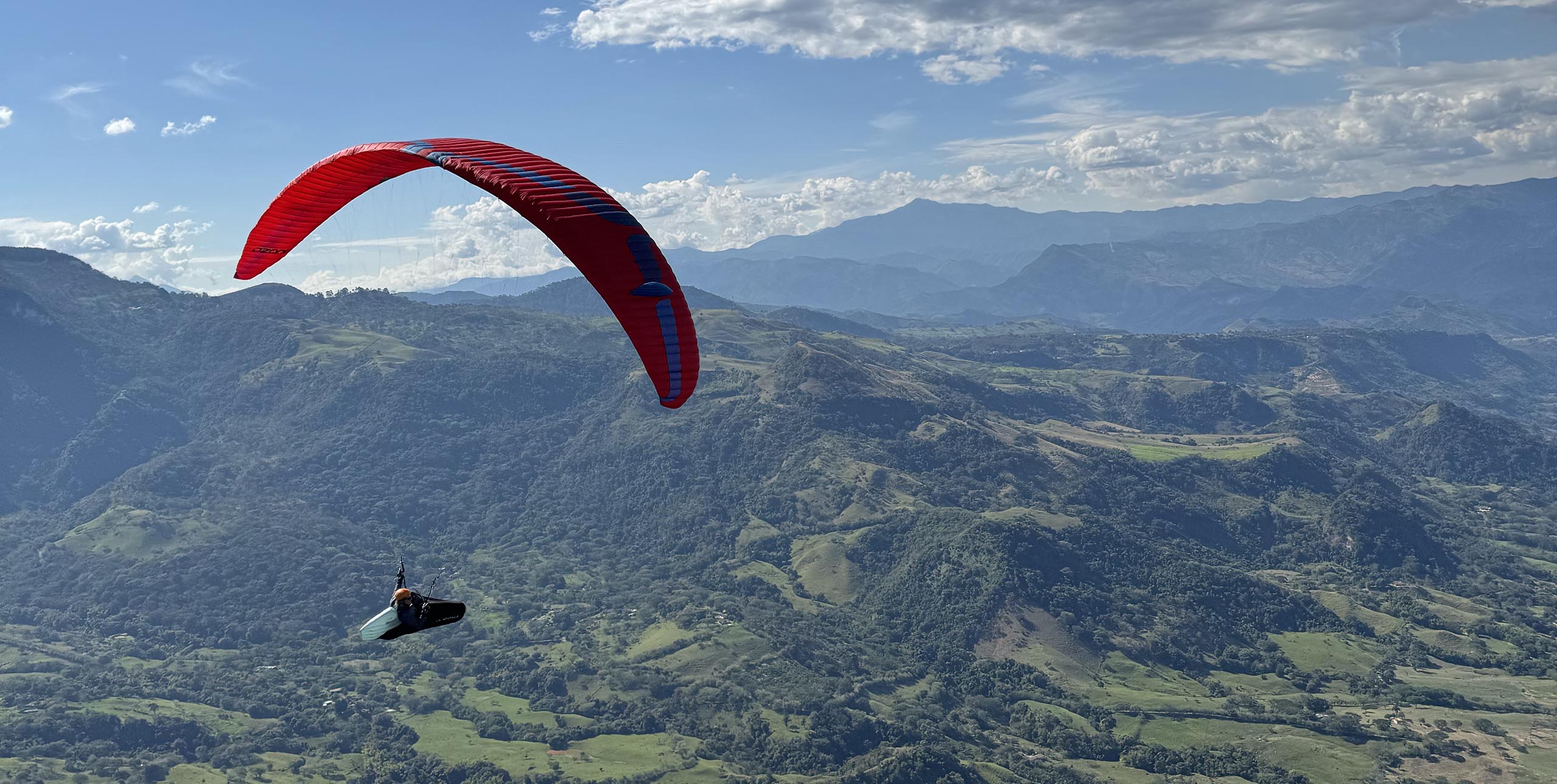 Paragliding with Seb Ospina in Colombia. Photo: Seb Ospina