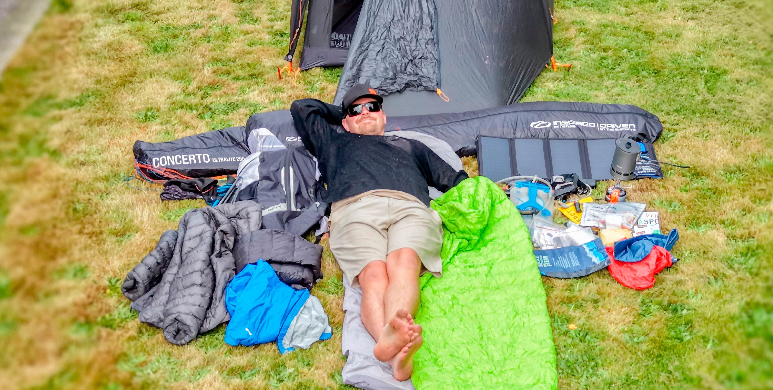 Ben Kellett and his adventure kit