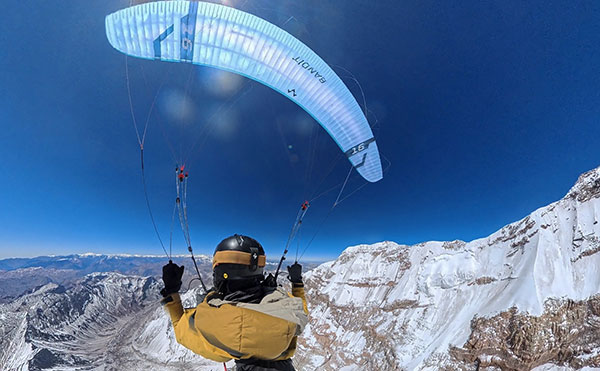 Paragliding from Aconcagua