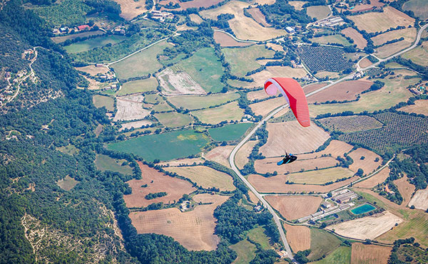 Paragliding in the flatlands of Spain