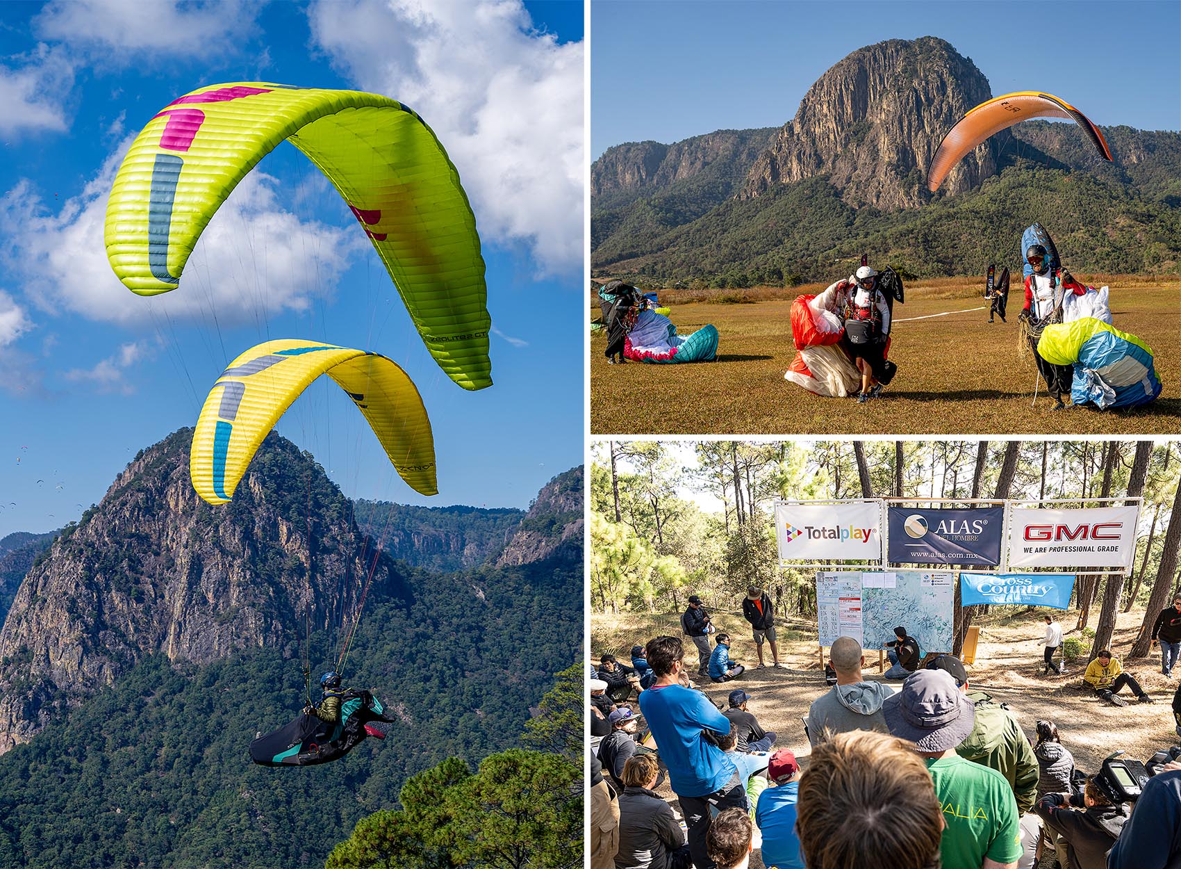 Competition paragliding in Valle de Bravo. Photo: Nicole Holmes