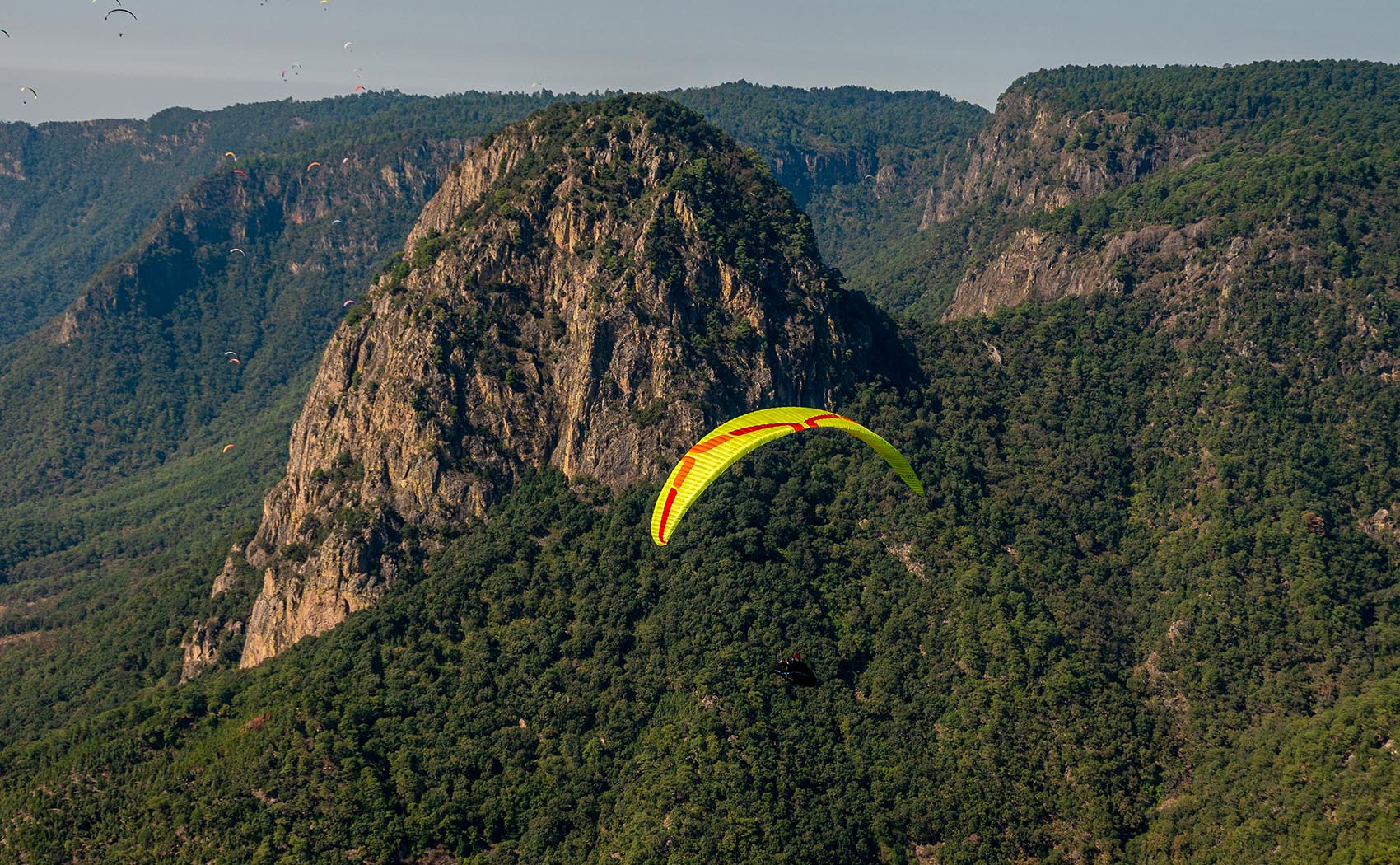 Flying out from launch at El Peñón. Photo: Nicole Holmes