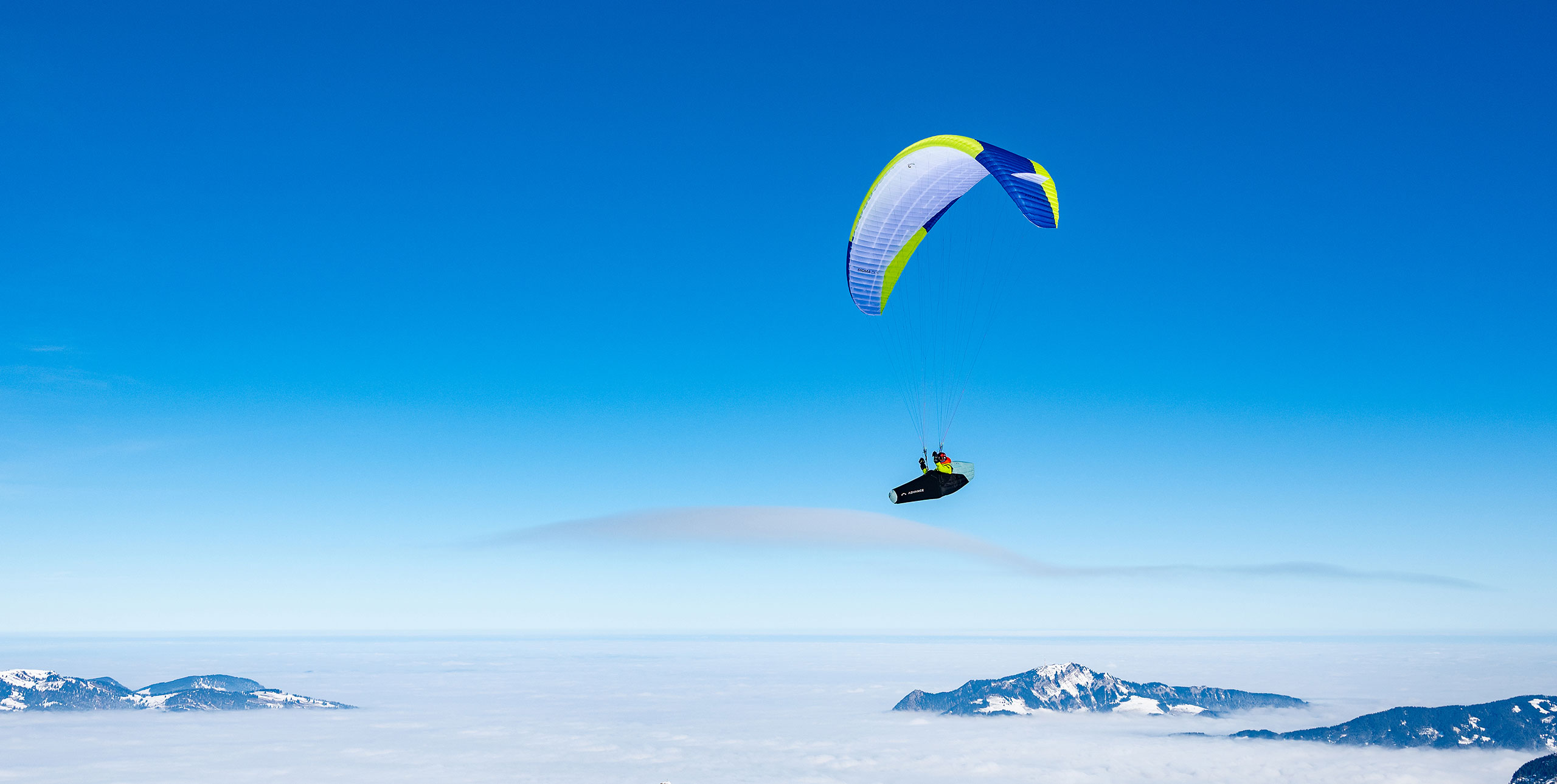 Paragliding in winter wave 2026. Photo: Adi Geisegger