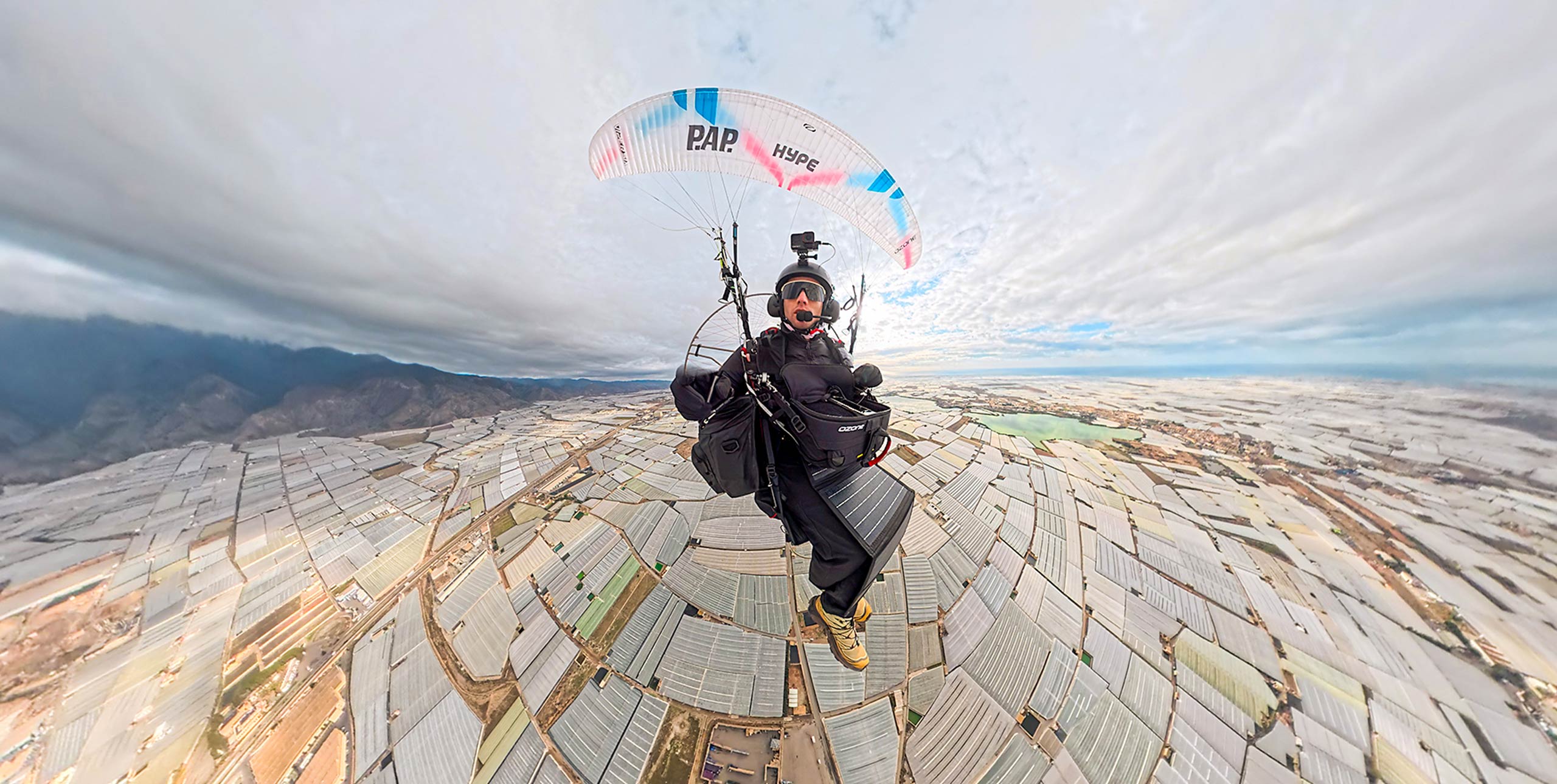 Nico Aubert paramotors across Andalucia