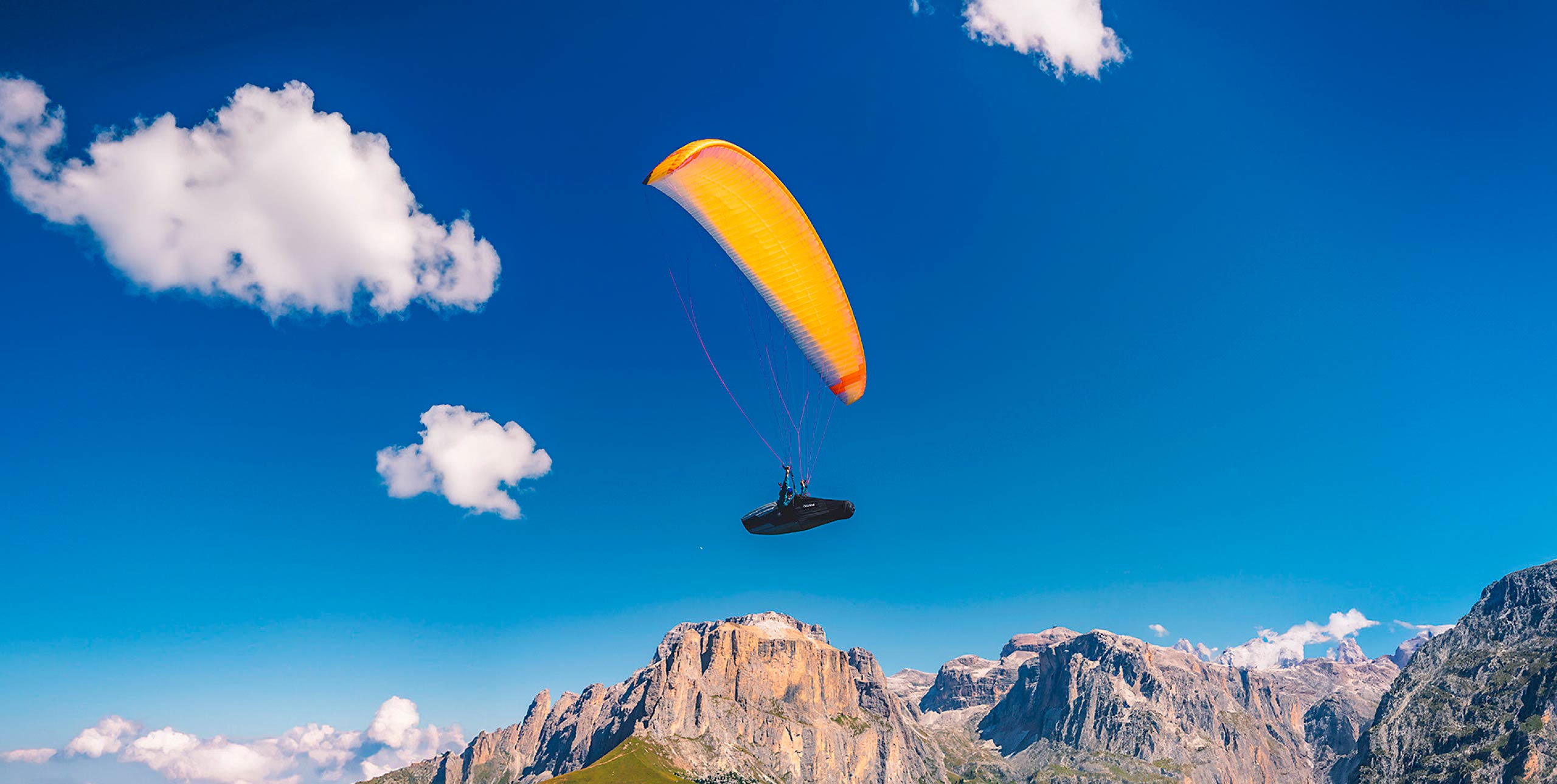 Flying in the Dolomites