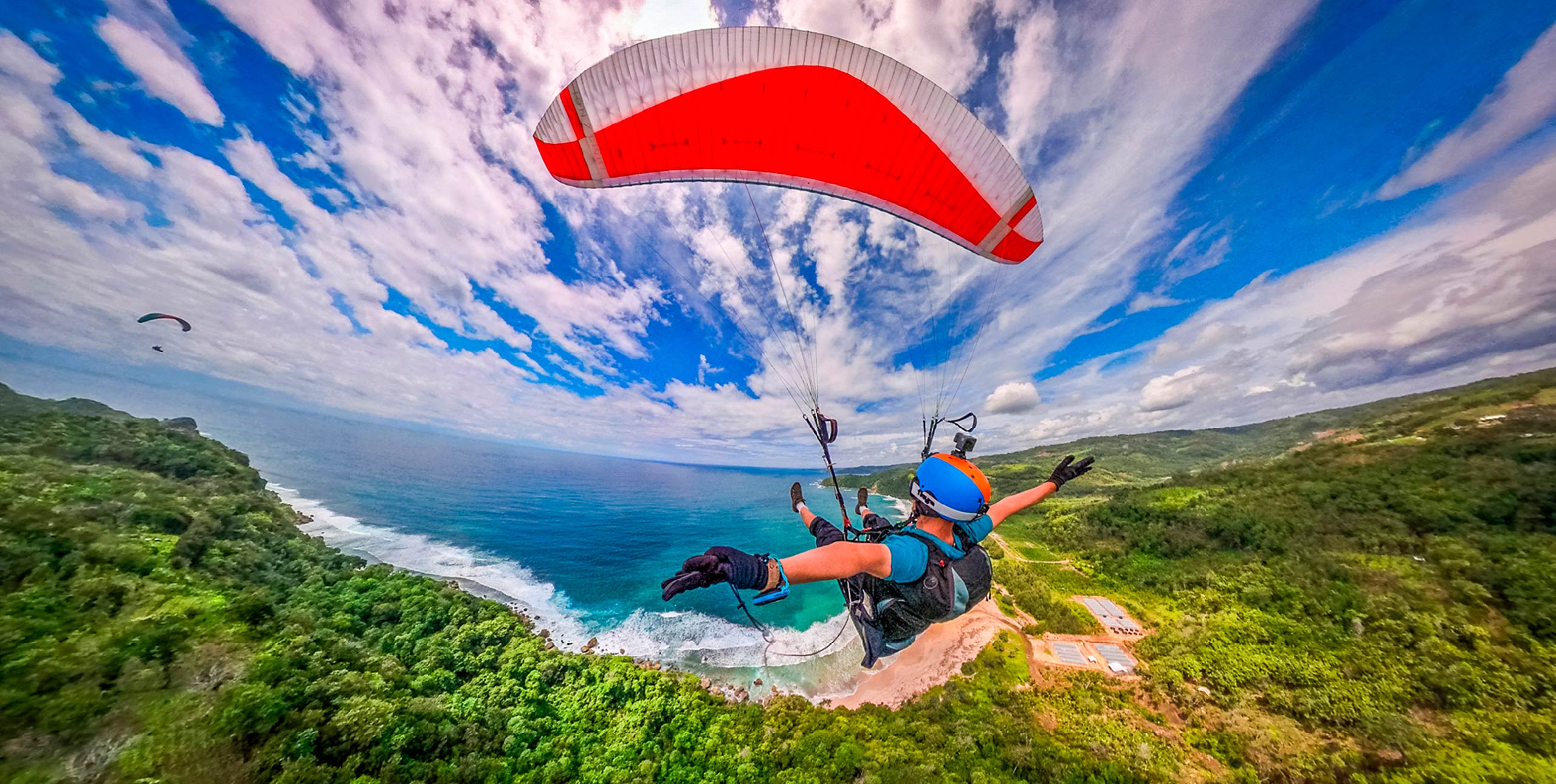 Flying the coast of Java