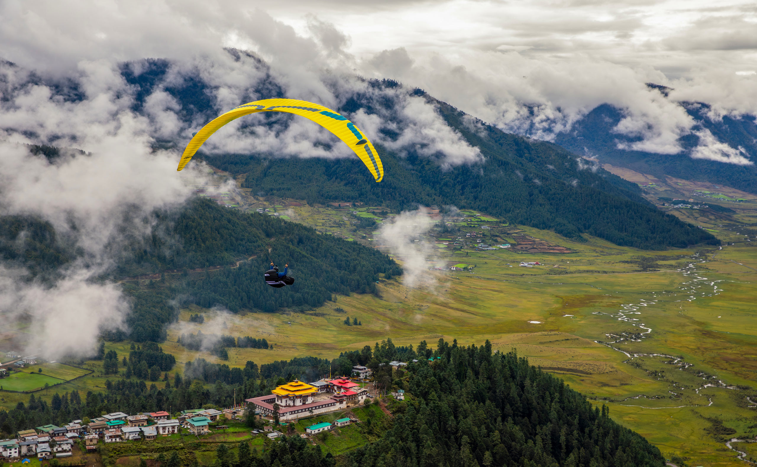 Paragliding in Bhutan
