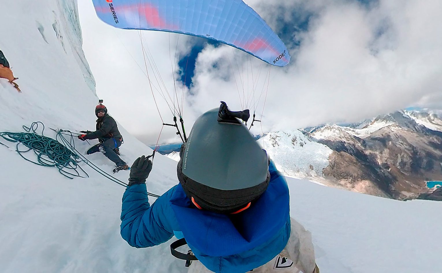 Belay launch in Peru